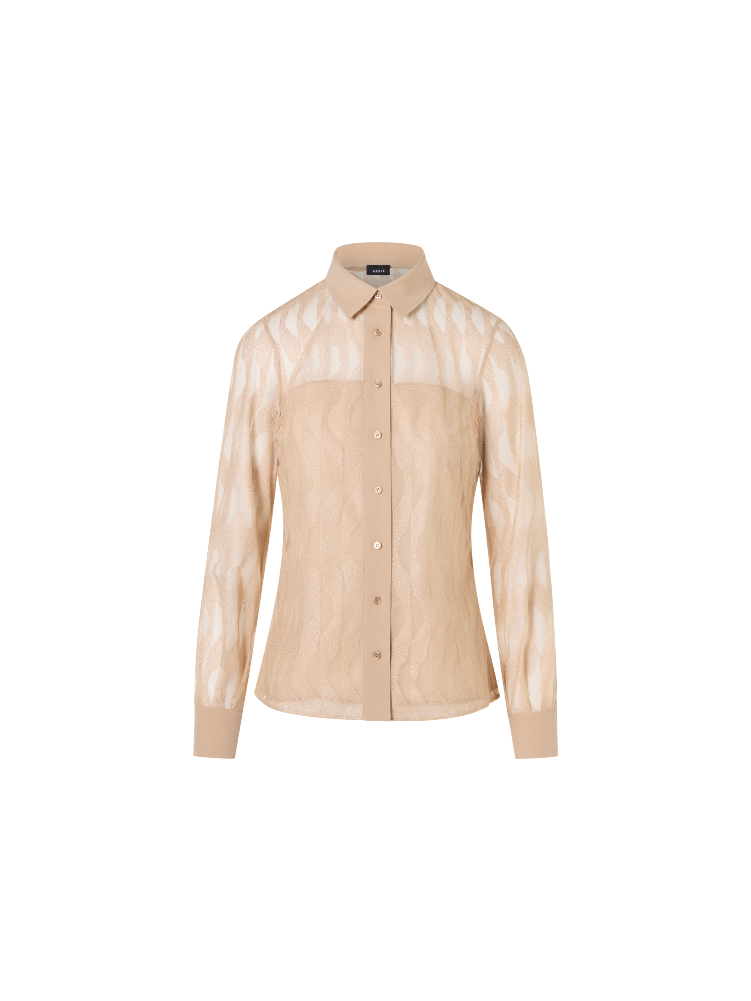 Designer Long-Sleeve High Plains Blouse - beige