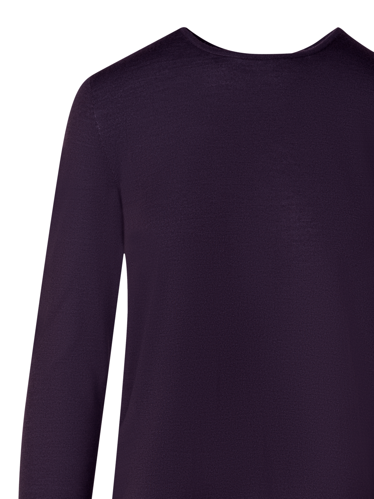 Designer Crew Neck Cashmere Silk Sweater - purple