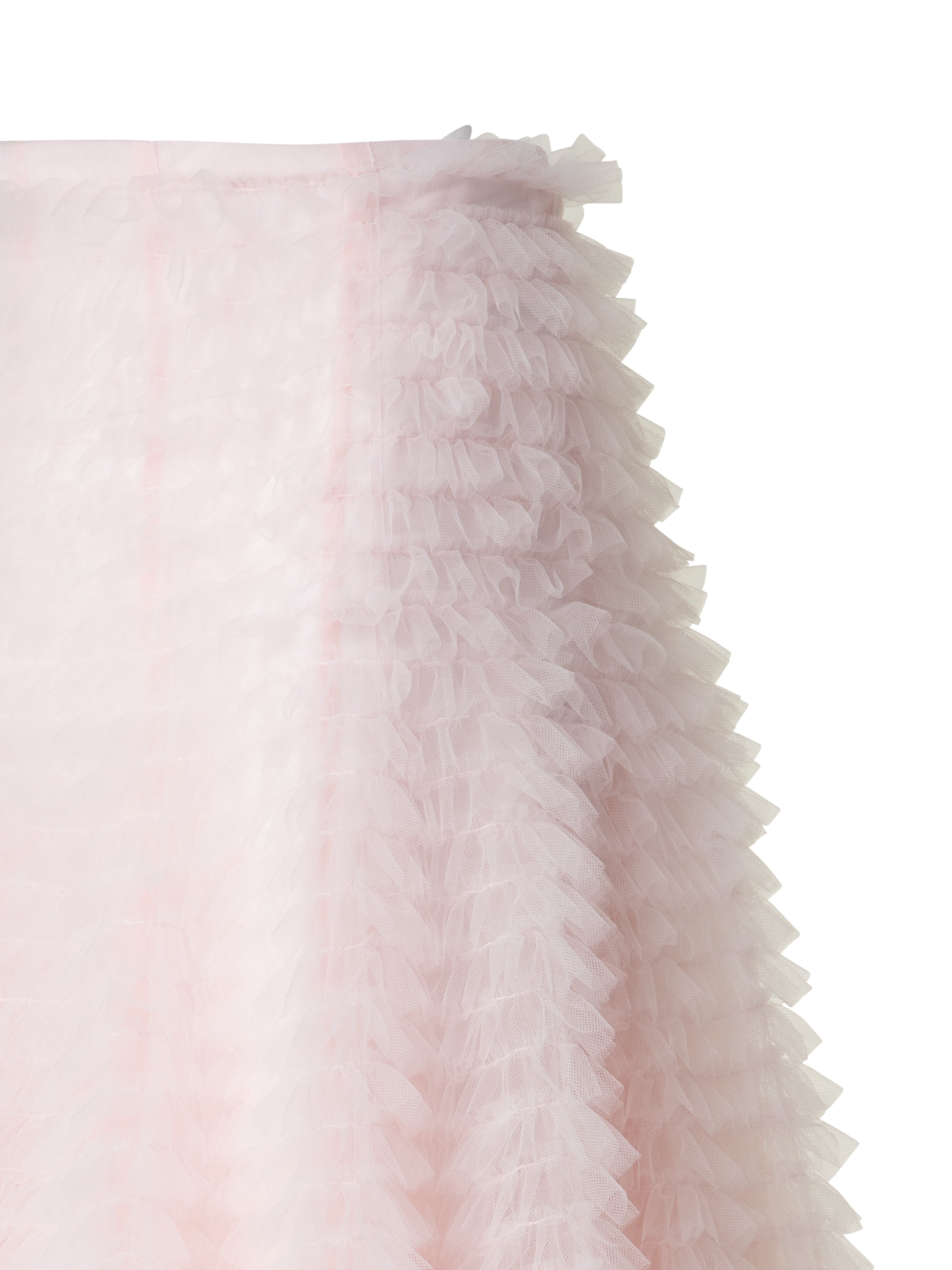 Designer Ruched Tulle Maxi Skirt - pastel - pink