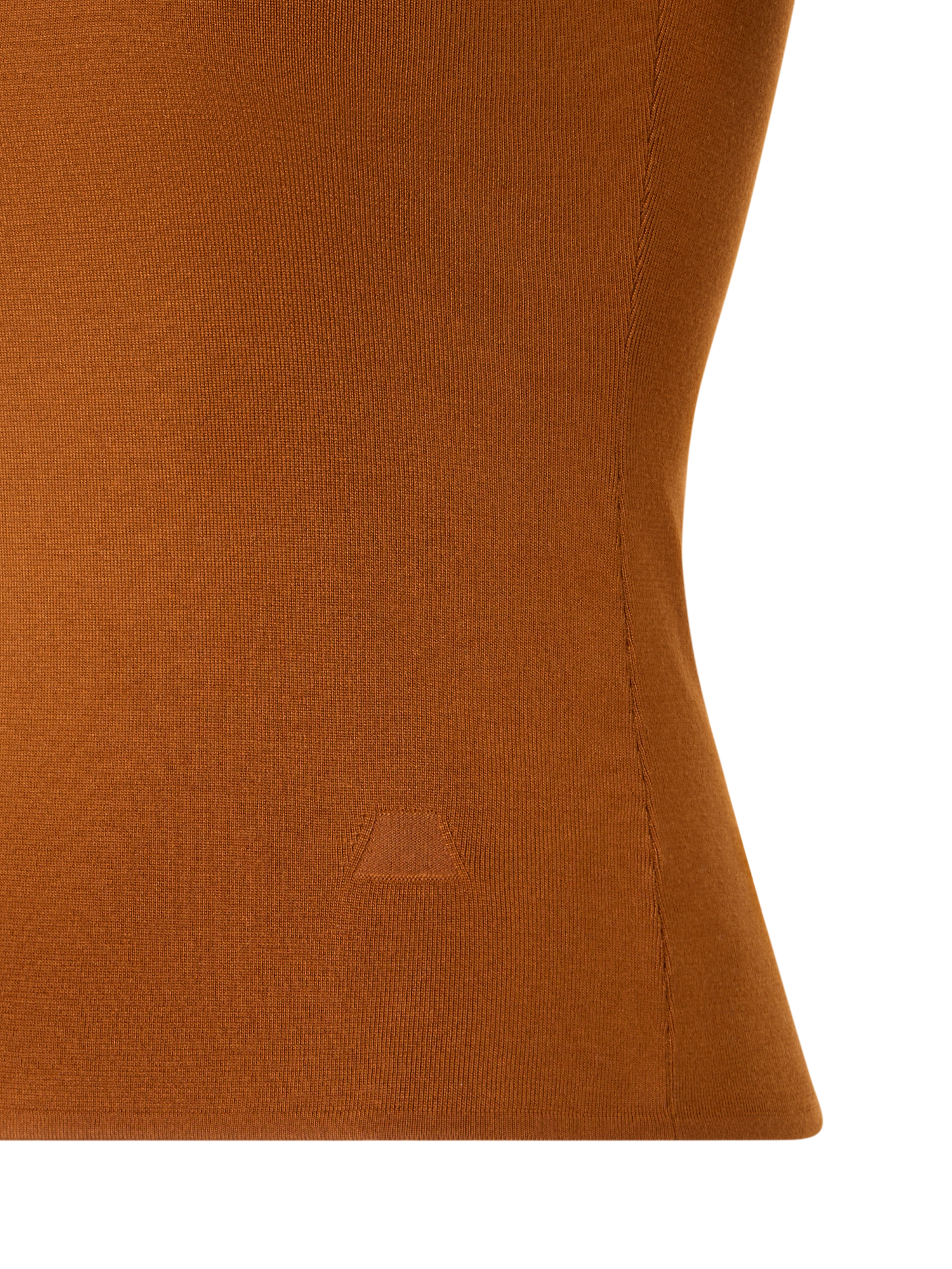 Designer Knit Tank Top in Silk Stretch - neutral - brown