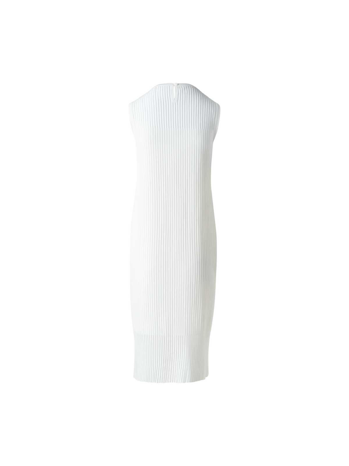 Designer Knit Dress in Semi-Sheer Silk Cotton - neutral - ecru - white