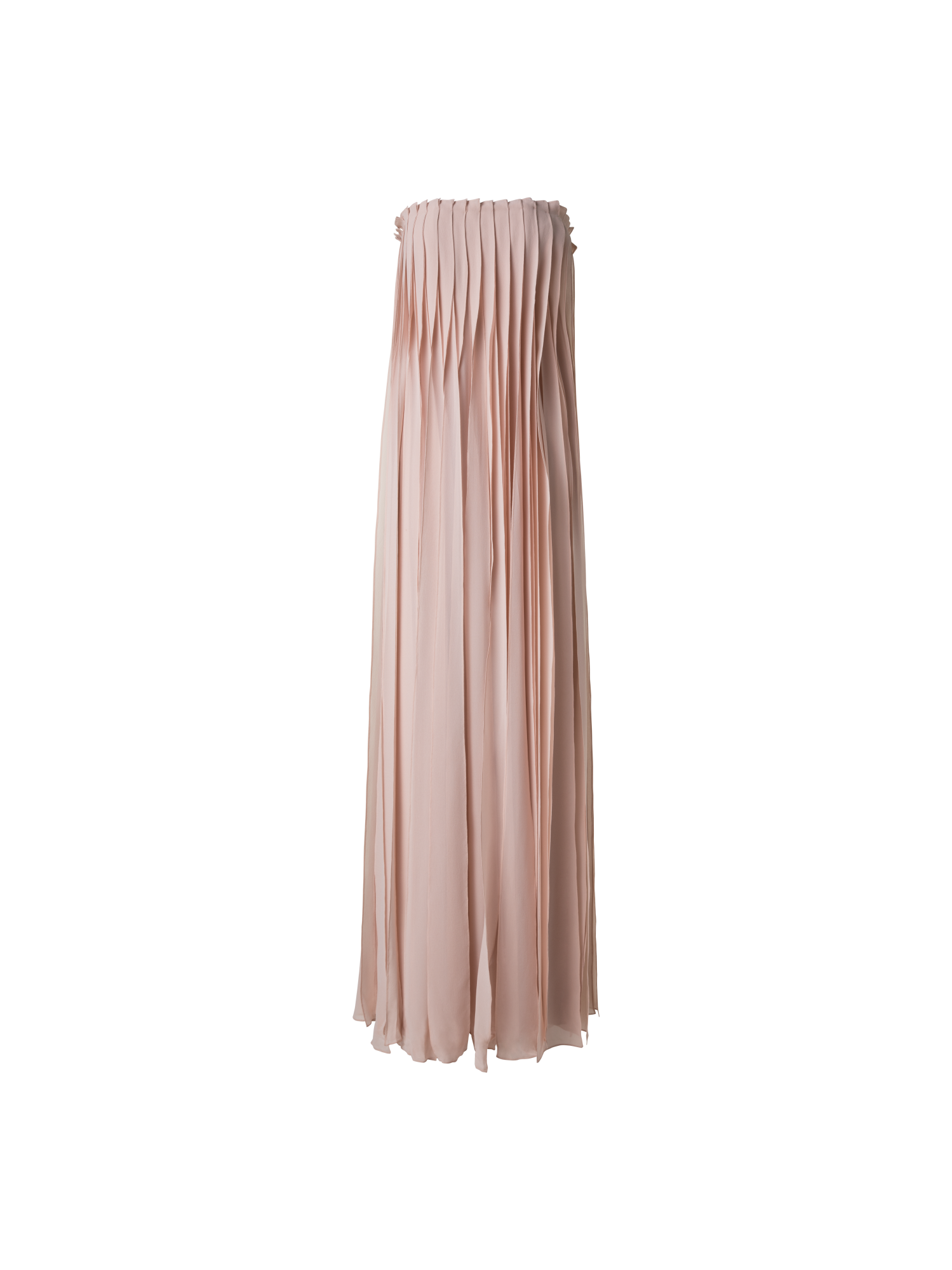 Designer Long Silk Ribbons Corsage Gown - neutral - pastel - beige