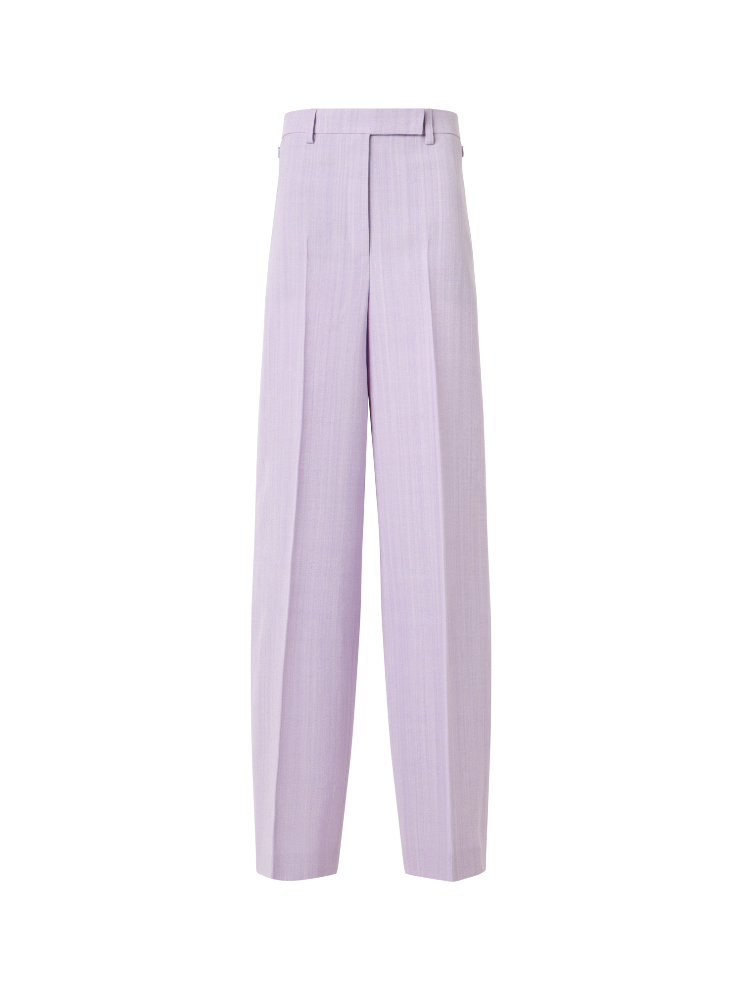Designer Forest Wide-Straight-Leg Pants in Viscose-Silk Melange Twill - pastel