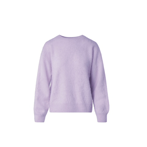 Long-Sleeve Brushed Cashmere Knit Sweater