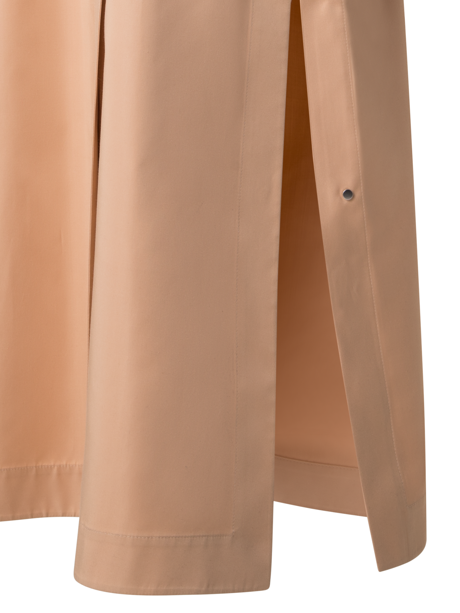 Designer Maxi Coat in Water Repellent Silk Poplin - neutral - pastel - beige