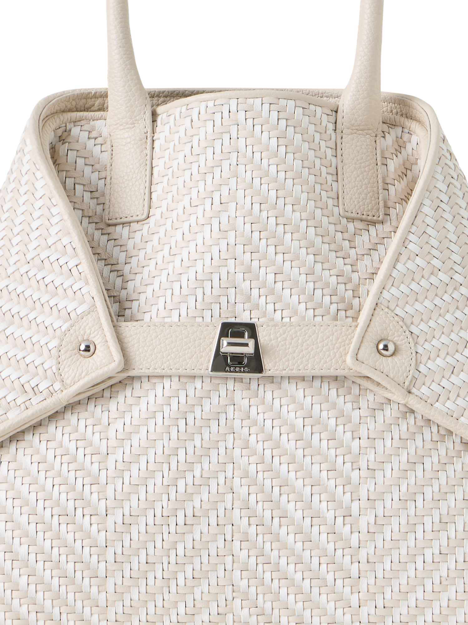 Designer Ai Small Top Handle Tote - beige - ecru