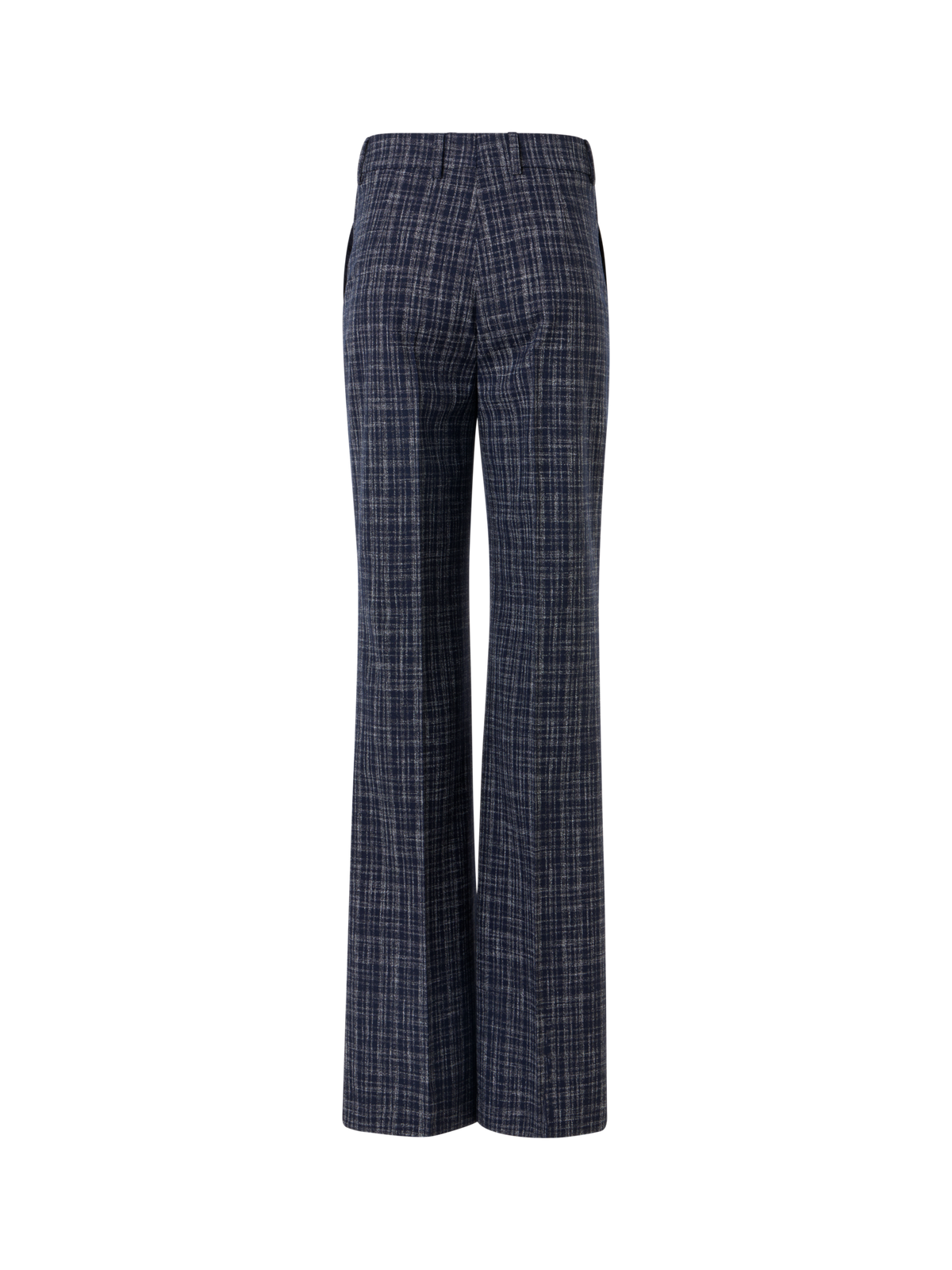 Designer Florine Wide-Straight-Leg Pants in Wool-Viscose Blend - navy
