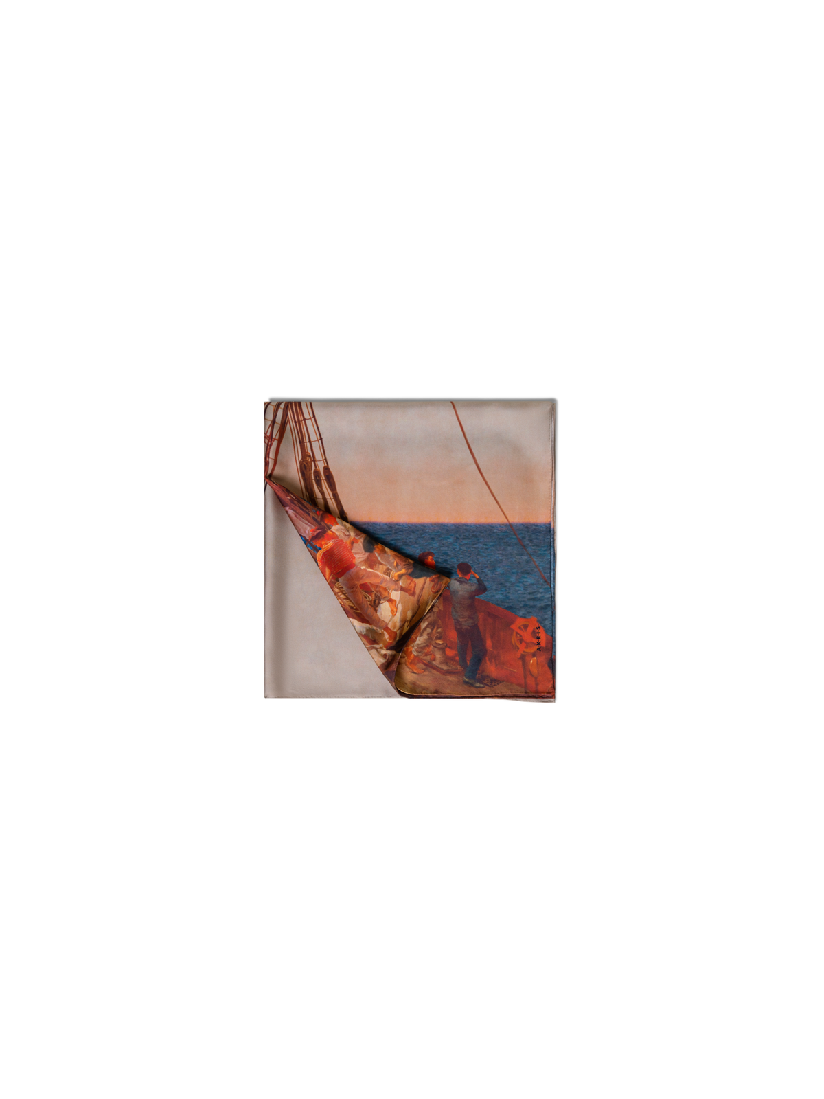 Designer Scarf in Silk with Prince Albert Print - multicolor