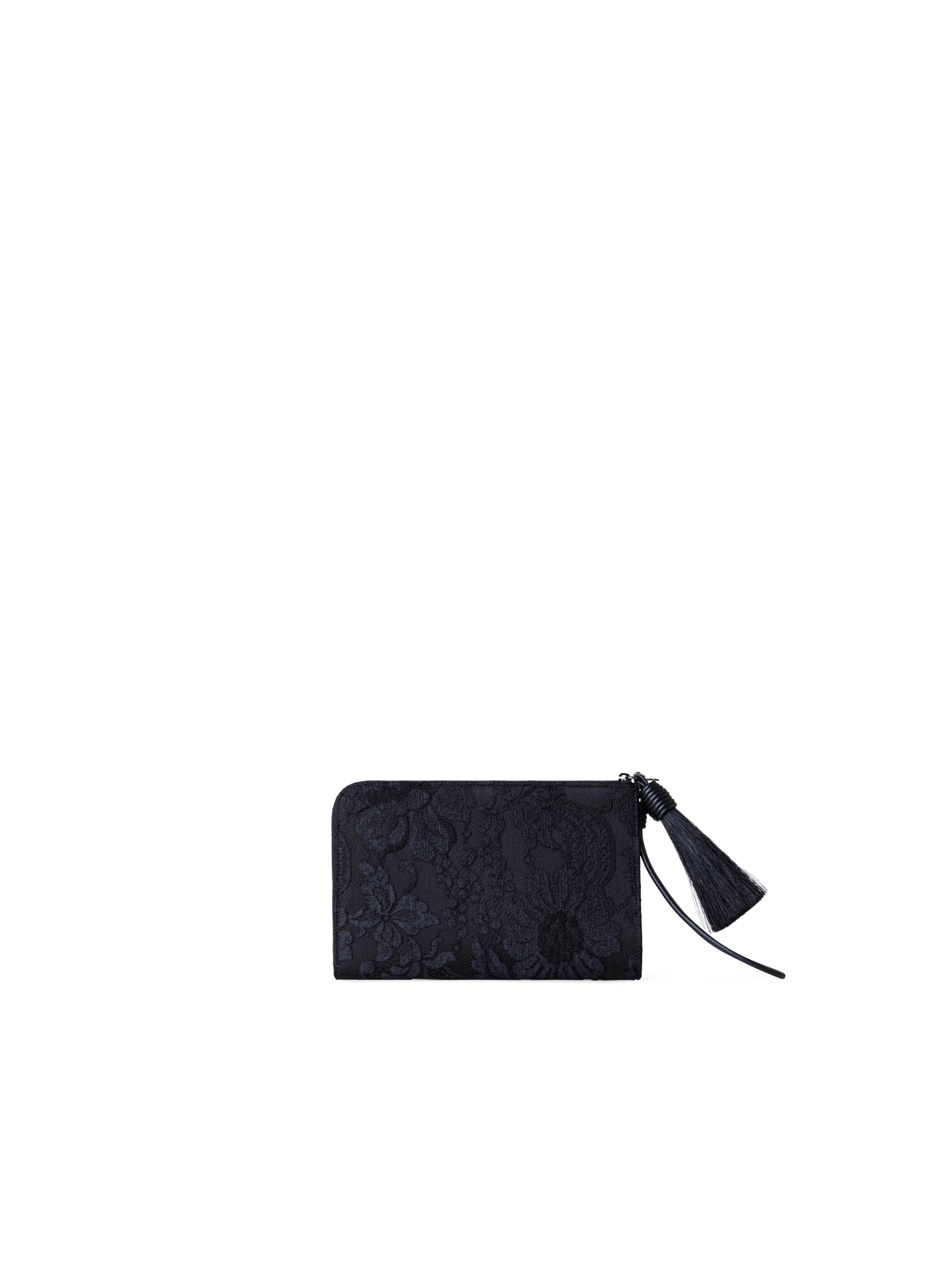 Designer Alexa Tassle Pouch - neutral - black