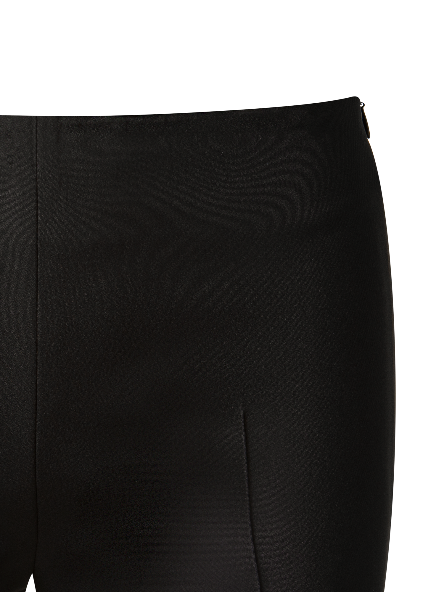 Designer Slim Silk Stretch Crêpe Pants - black