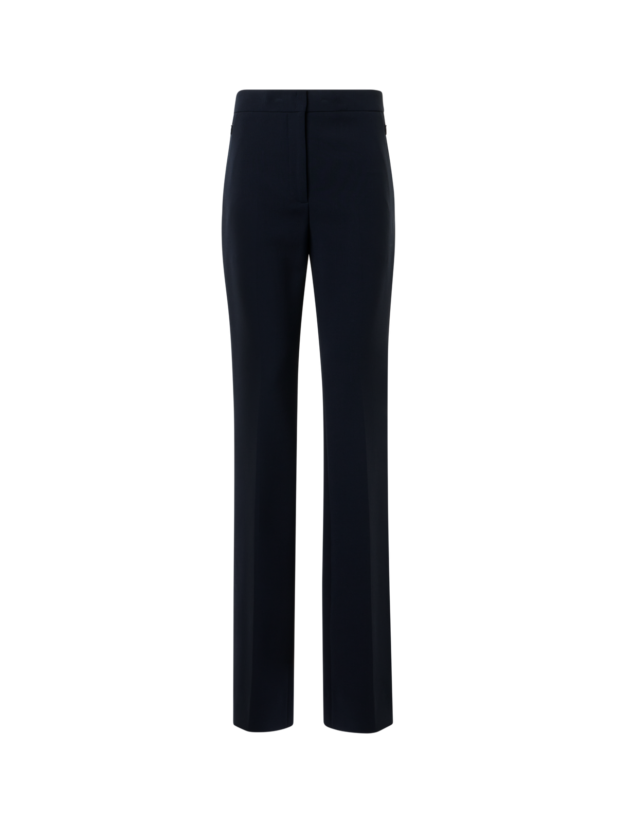 Designer Bootcut Wool Bi-Stretch Pants - navy