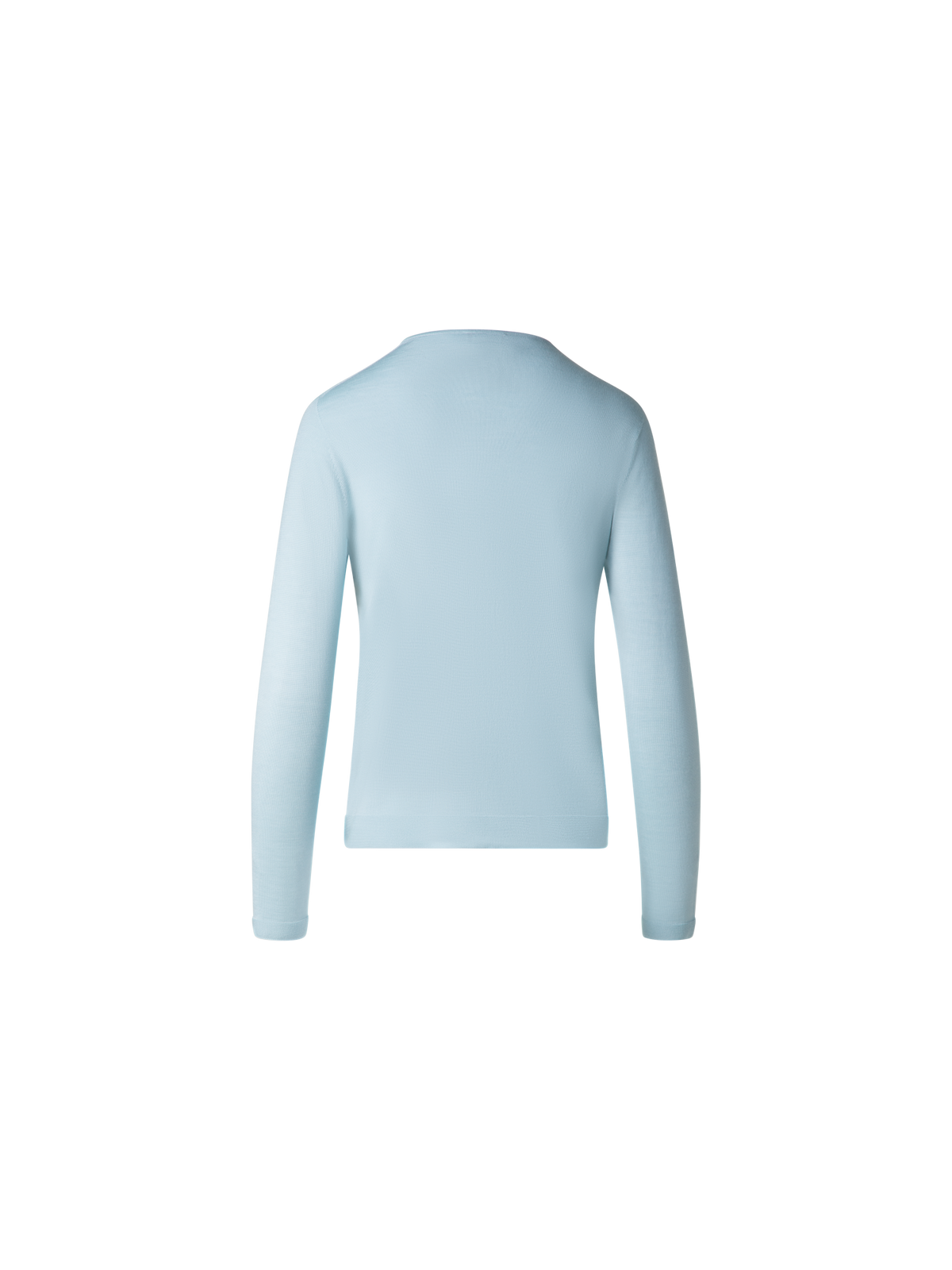 Designer Seamless Cashmere and Silk Sweater - pastel - blue