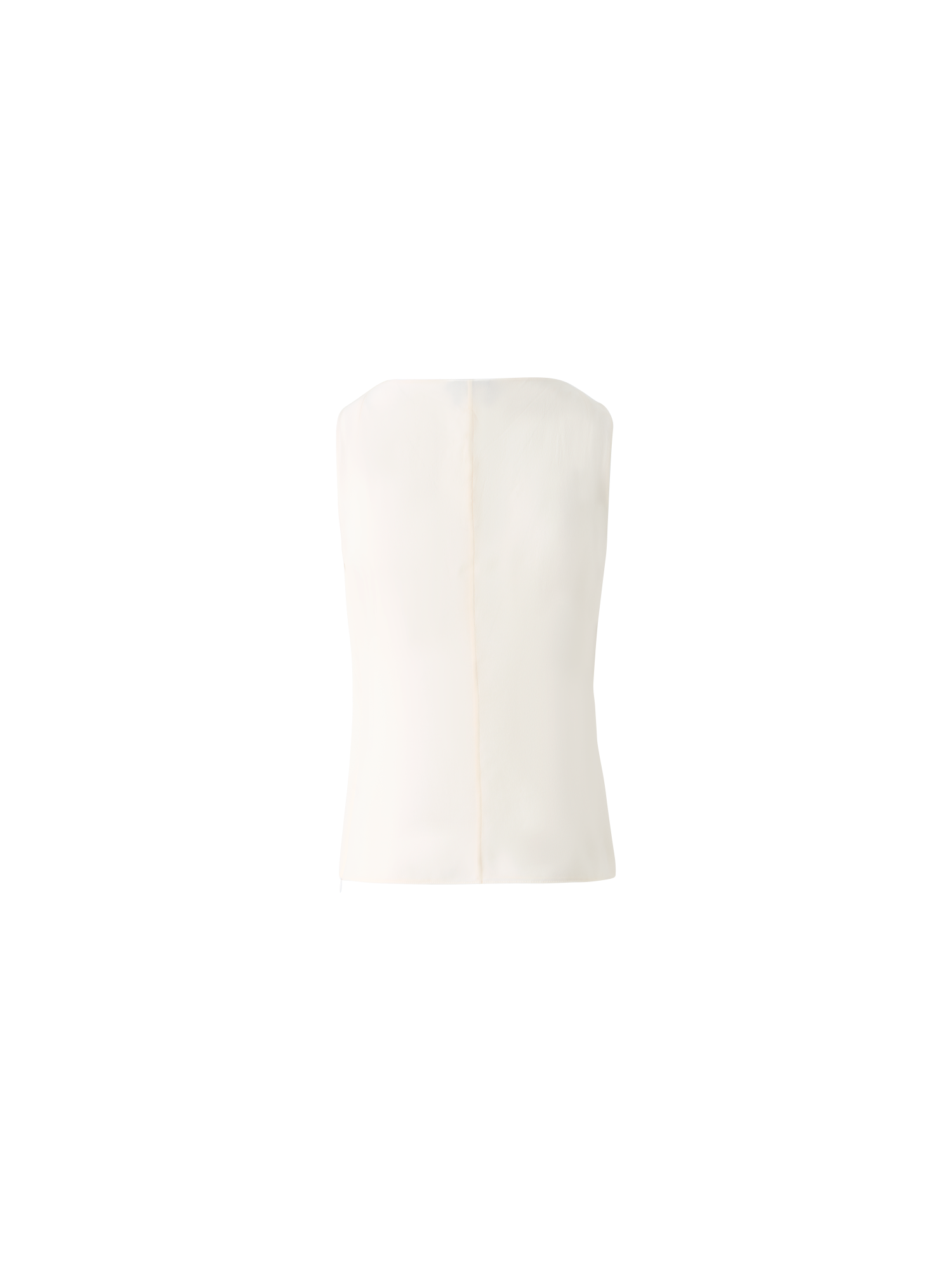 Designer Sleeveless Silk Georgette Top - ecru - white