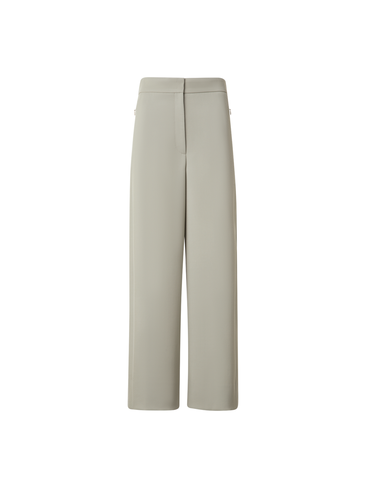 Designer Wide Wool Tricotine Pants - neutral - beige