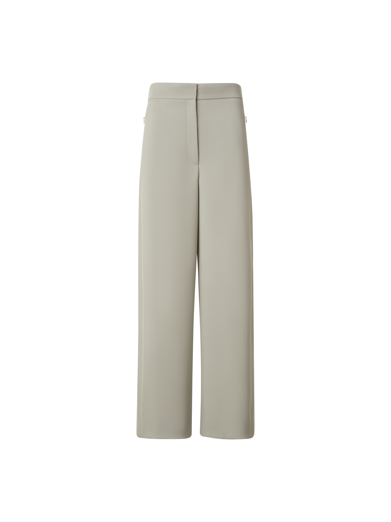 Designer Wide Wool Tricotine Pants - neutral - beige