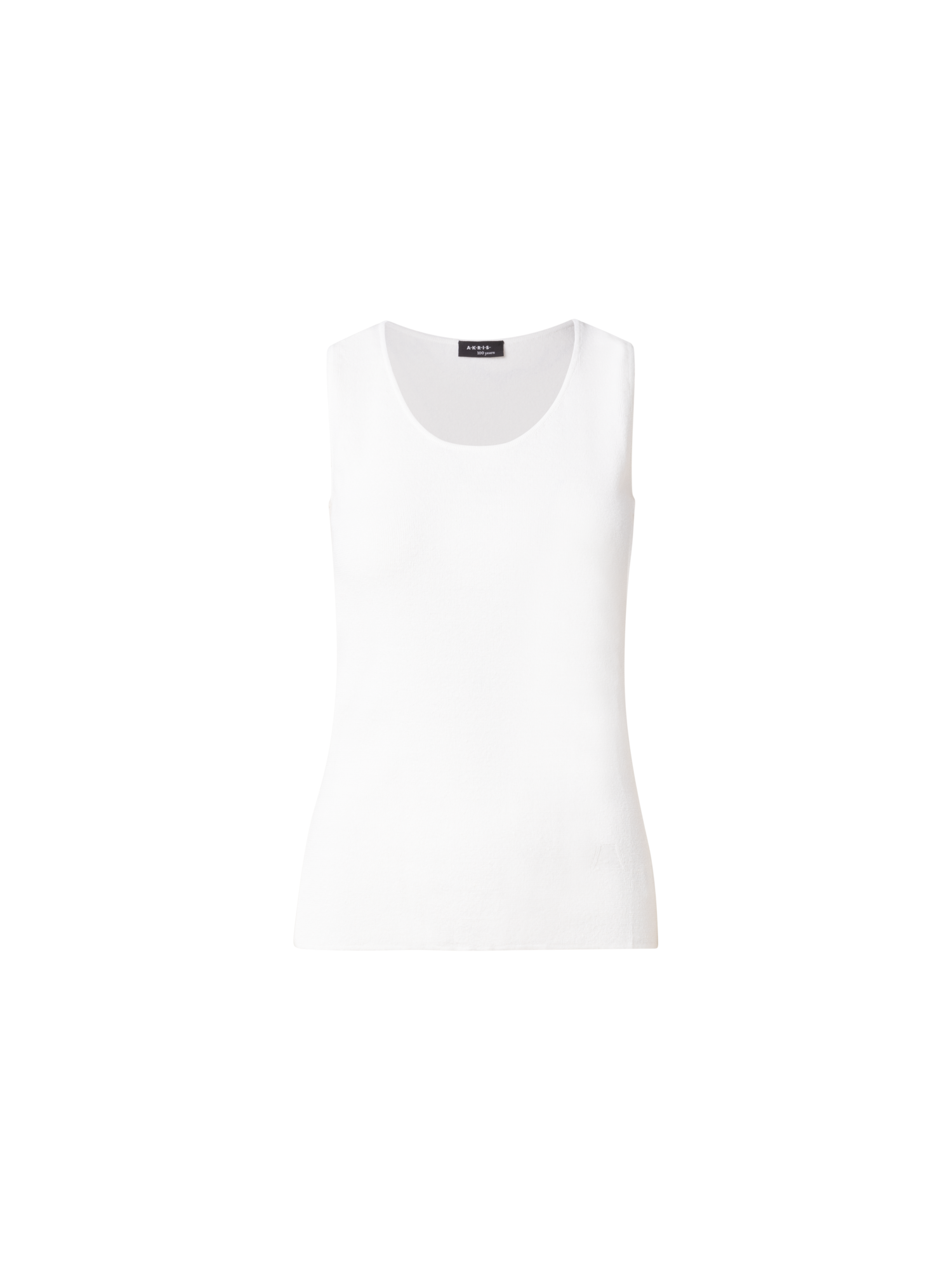 Designer Linen Stretch Knit Tank Top - ecru