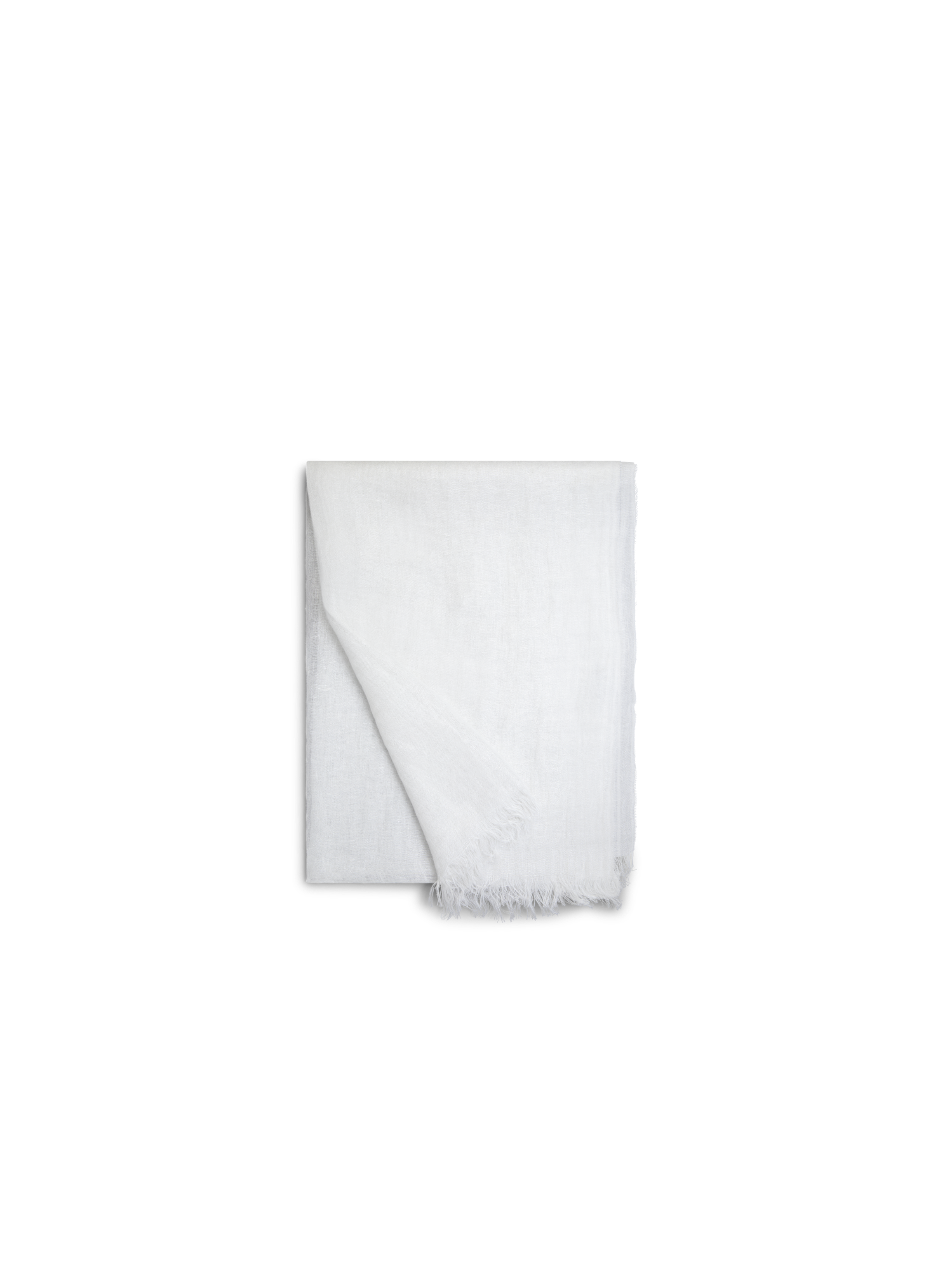 Designer Linen Scarf - neutral - white