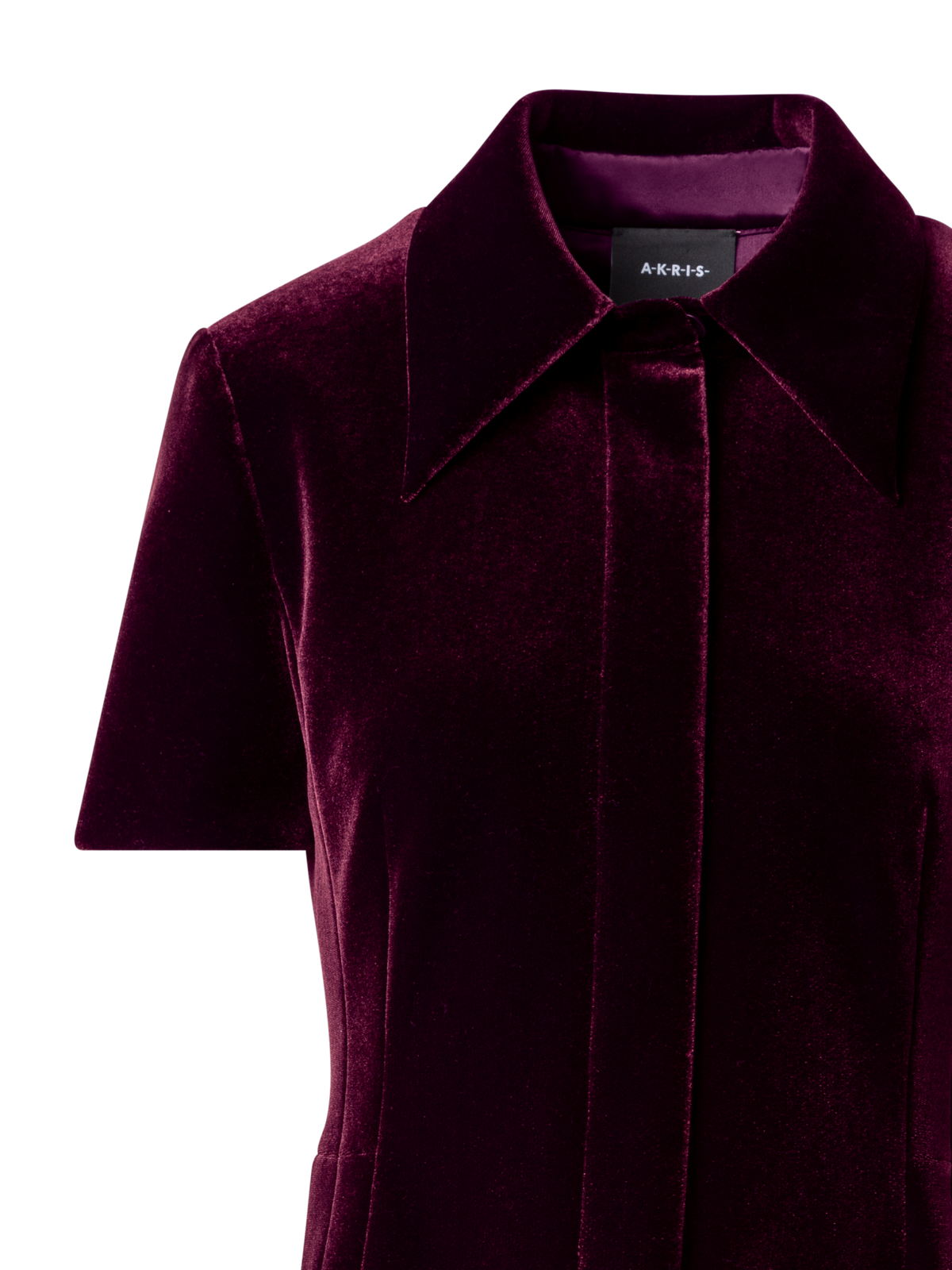 Designer Velvet Neoprene Short Dress - pink