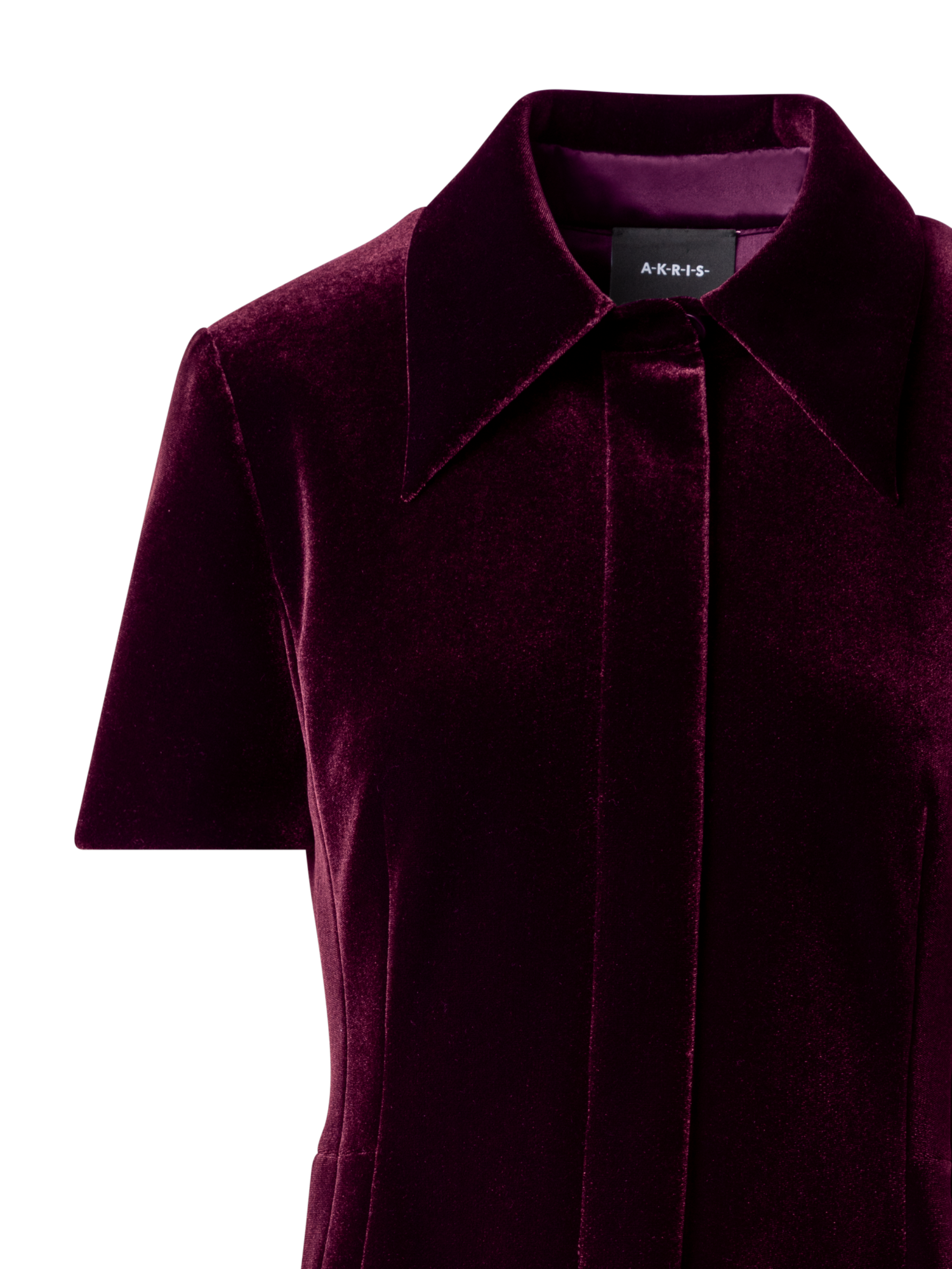 Designer Velvet Neoprene Short Dress - pink