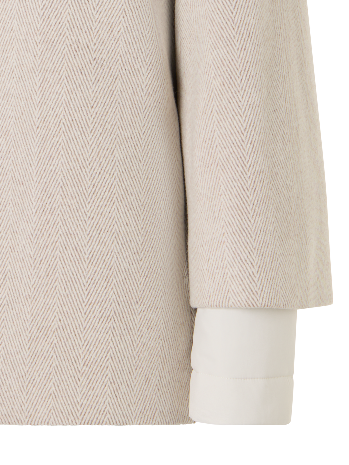 Designer Two-in-One Coat with Dot Quilt Layer - beige