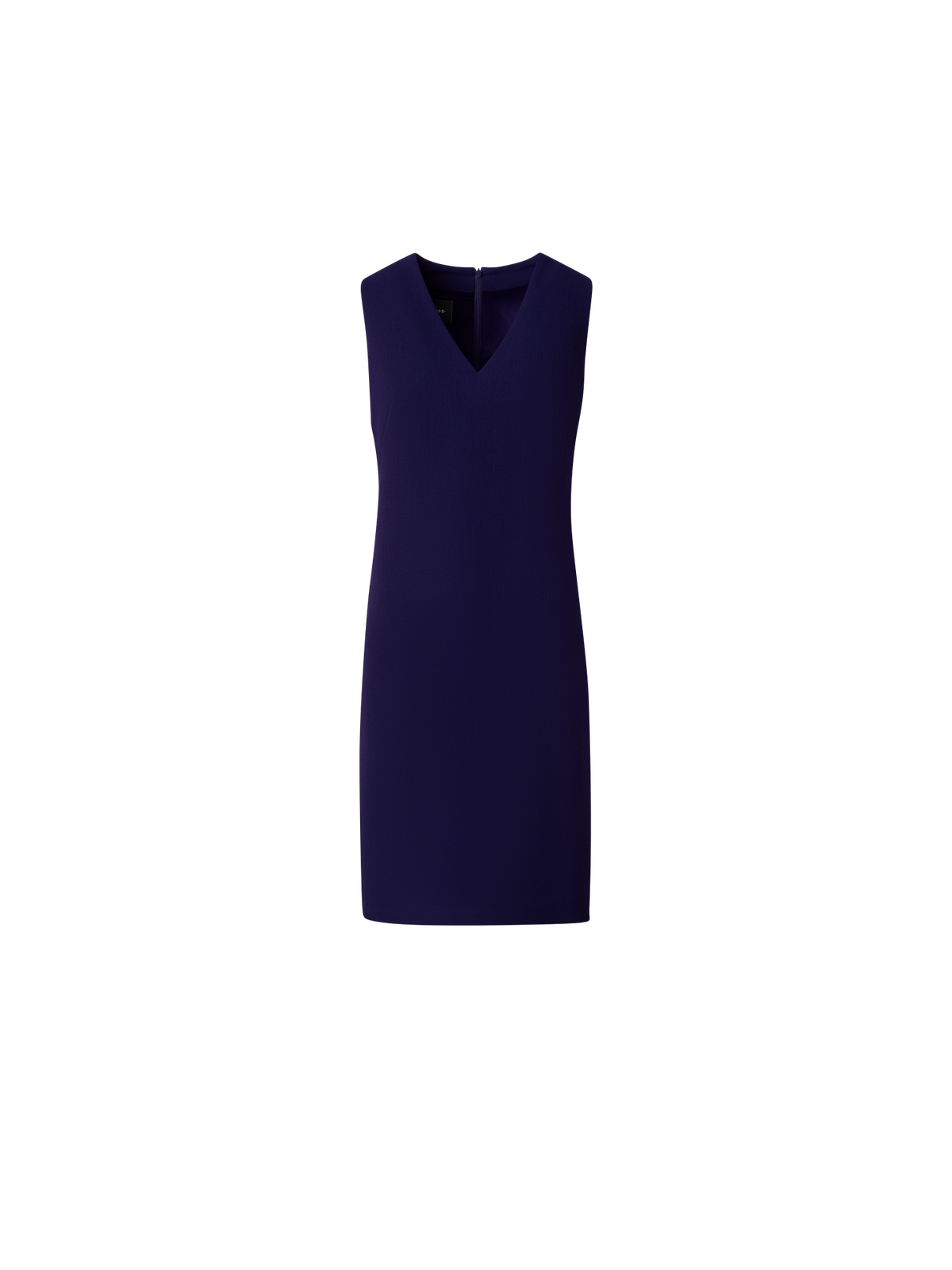 Designer Sheath Dress in Wool Crêpe Double-Face - purple