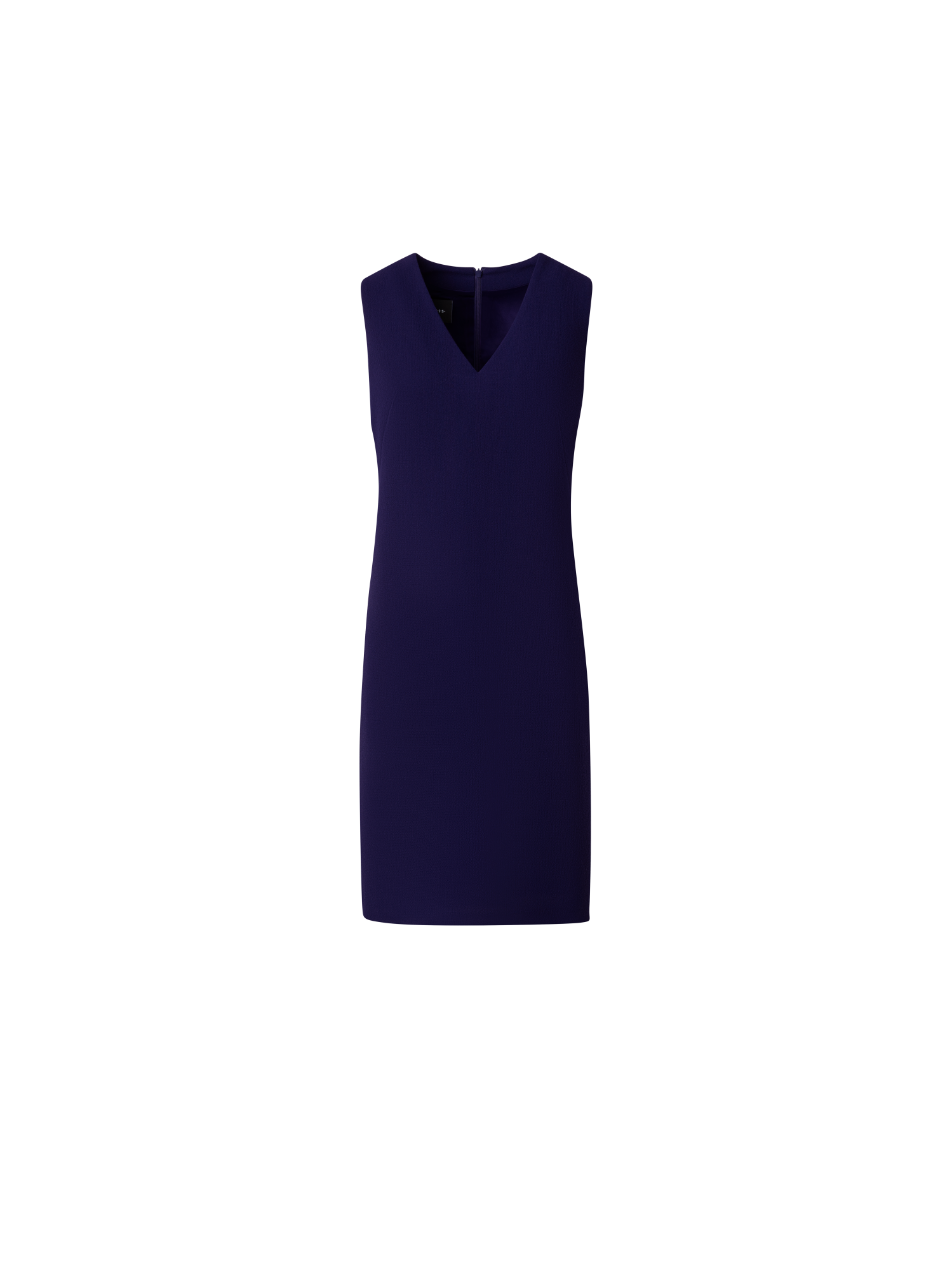 Designer Sheath Dress in Wool Crêpe Double-Face - purple