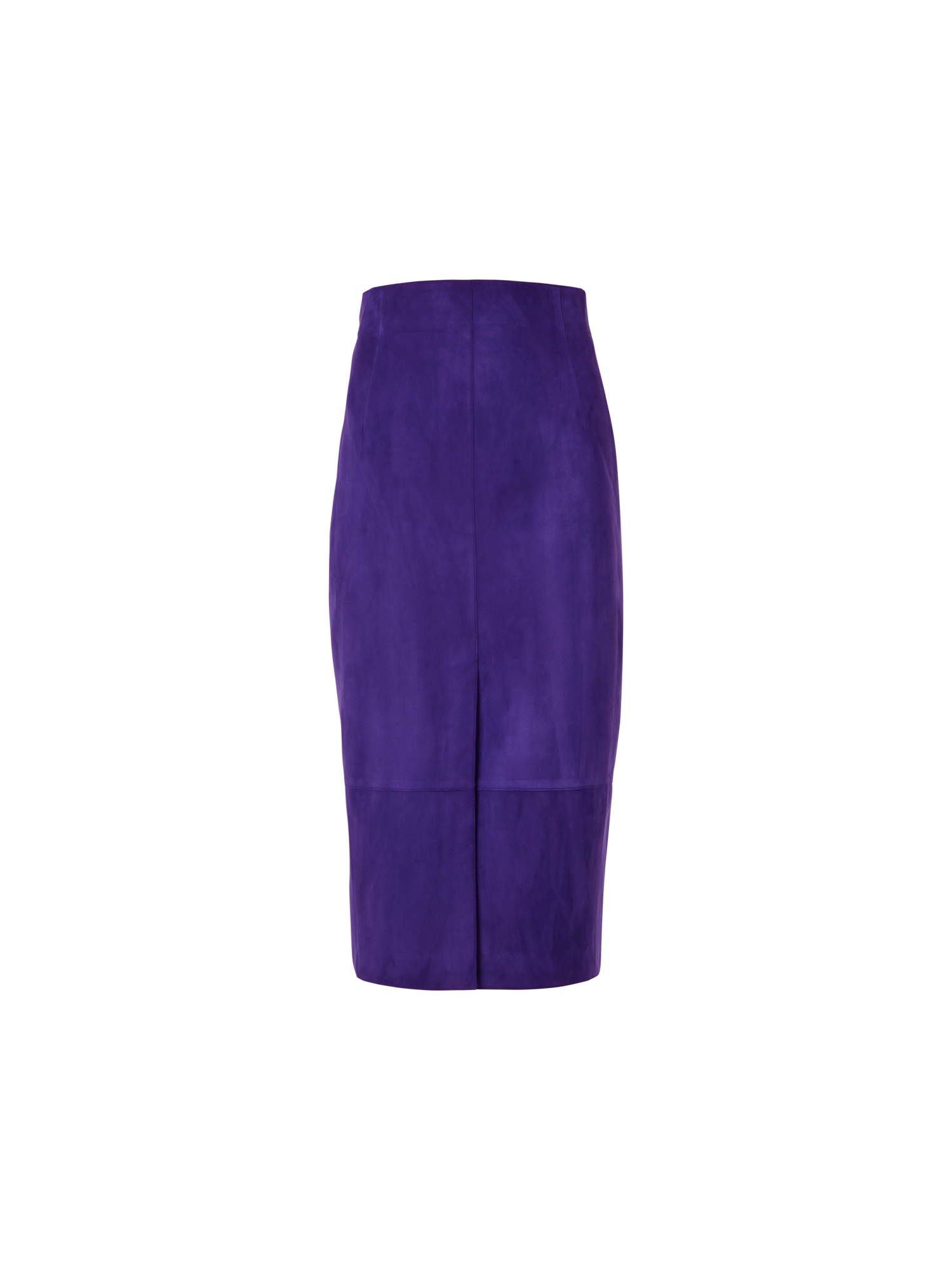 Designer Suede Pencil Skirt - purple