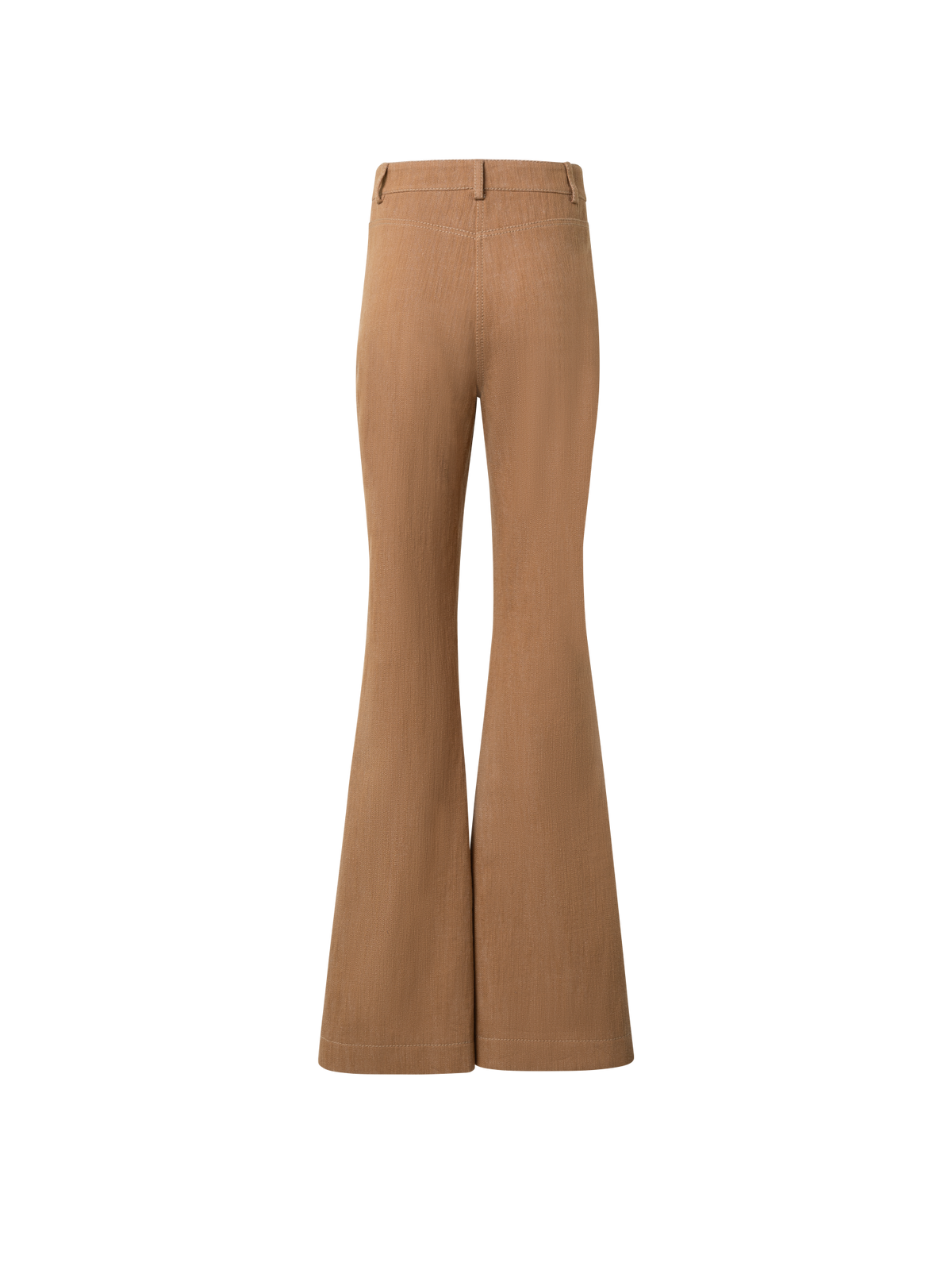 Designer Flared Cotton Wool Denim Pants - brown