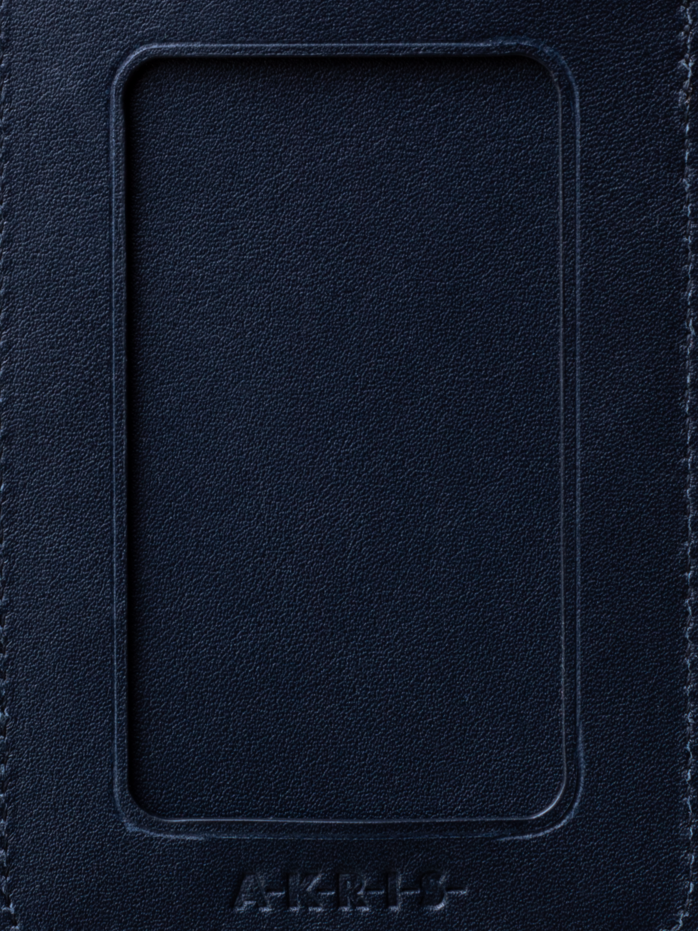 Designer Luggage Tag in Horsehair and Leather - navy - blue