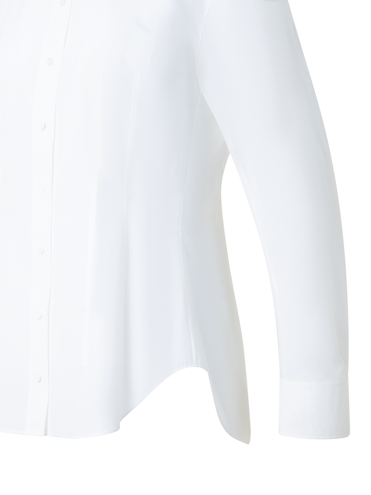 Designer Fitted Cotton Blouse - ecru - white