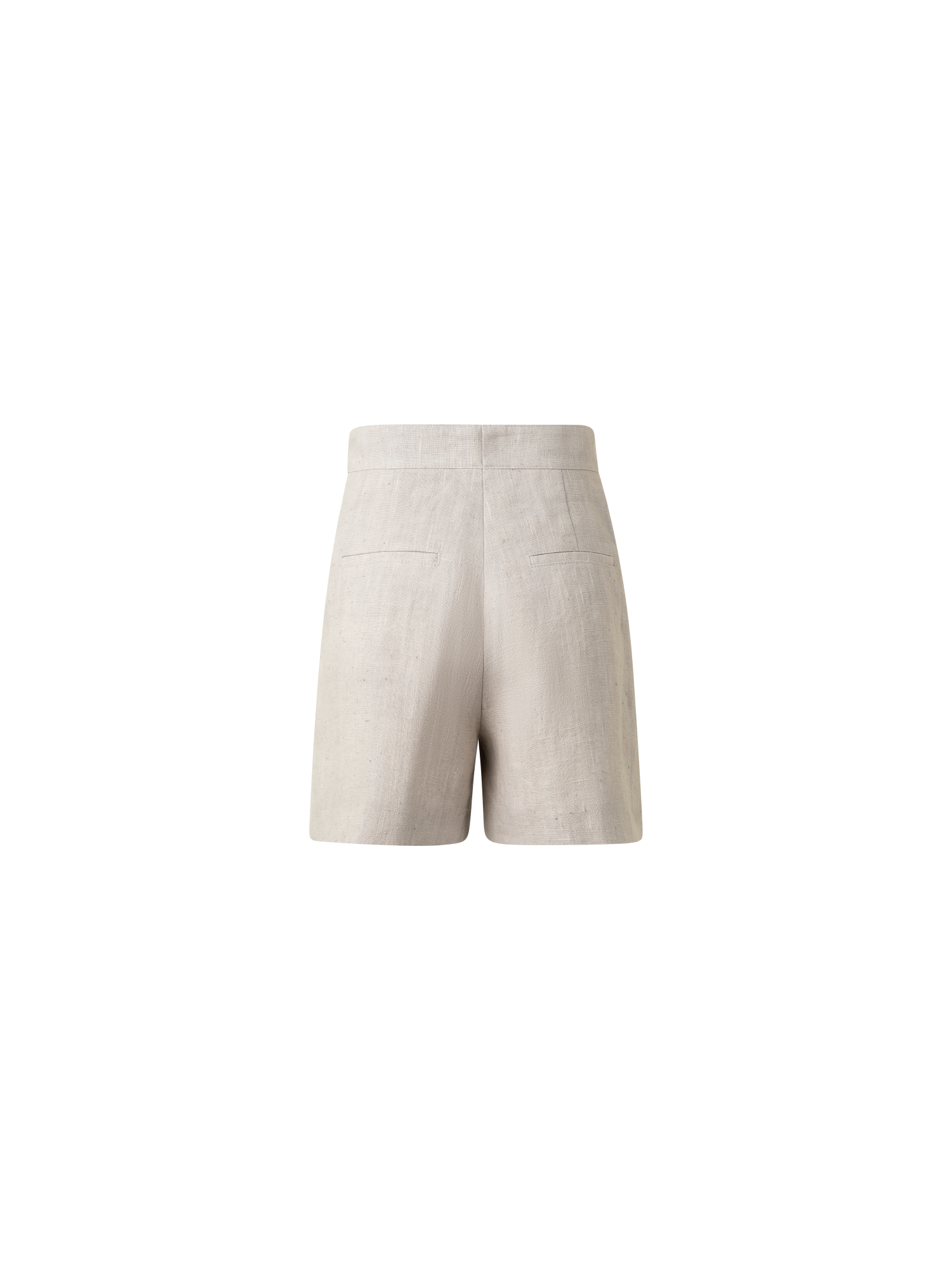 Designer Washed Raw Linen Shorts - neutral - pastel - beige