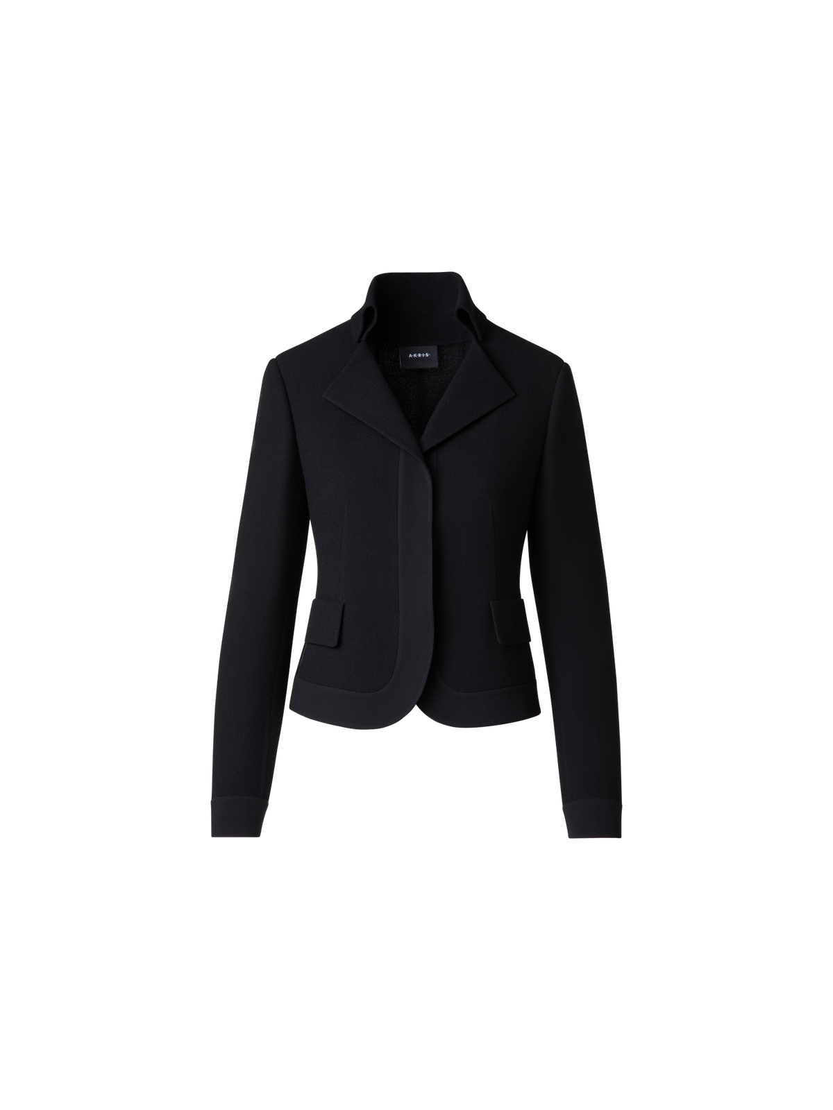 Designer Tailored Wool Crêpe Double Face Jacket - black