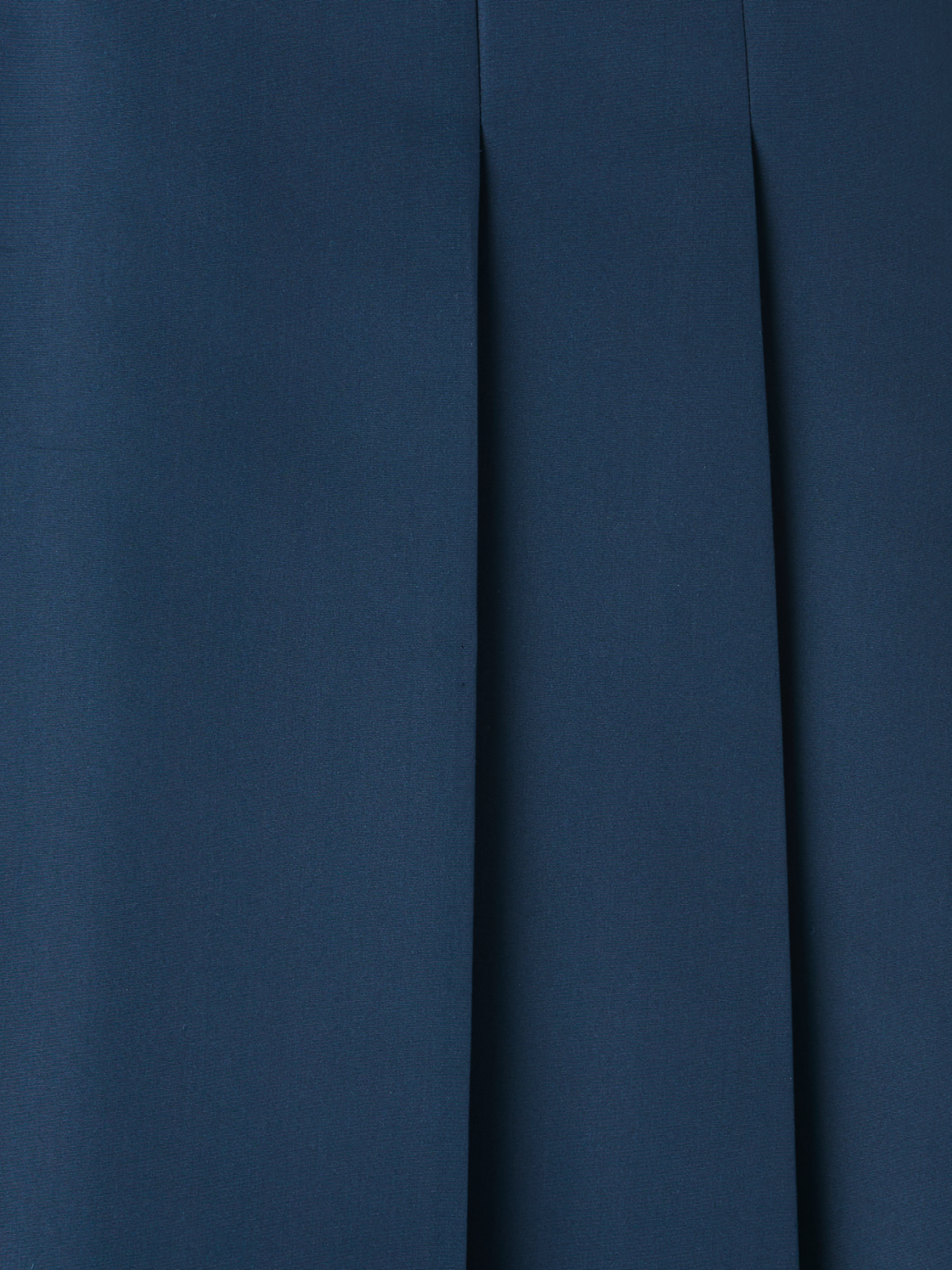 Designer Half-Pleated Ottoman Silk Midi Skirt - neutral - navy - blue