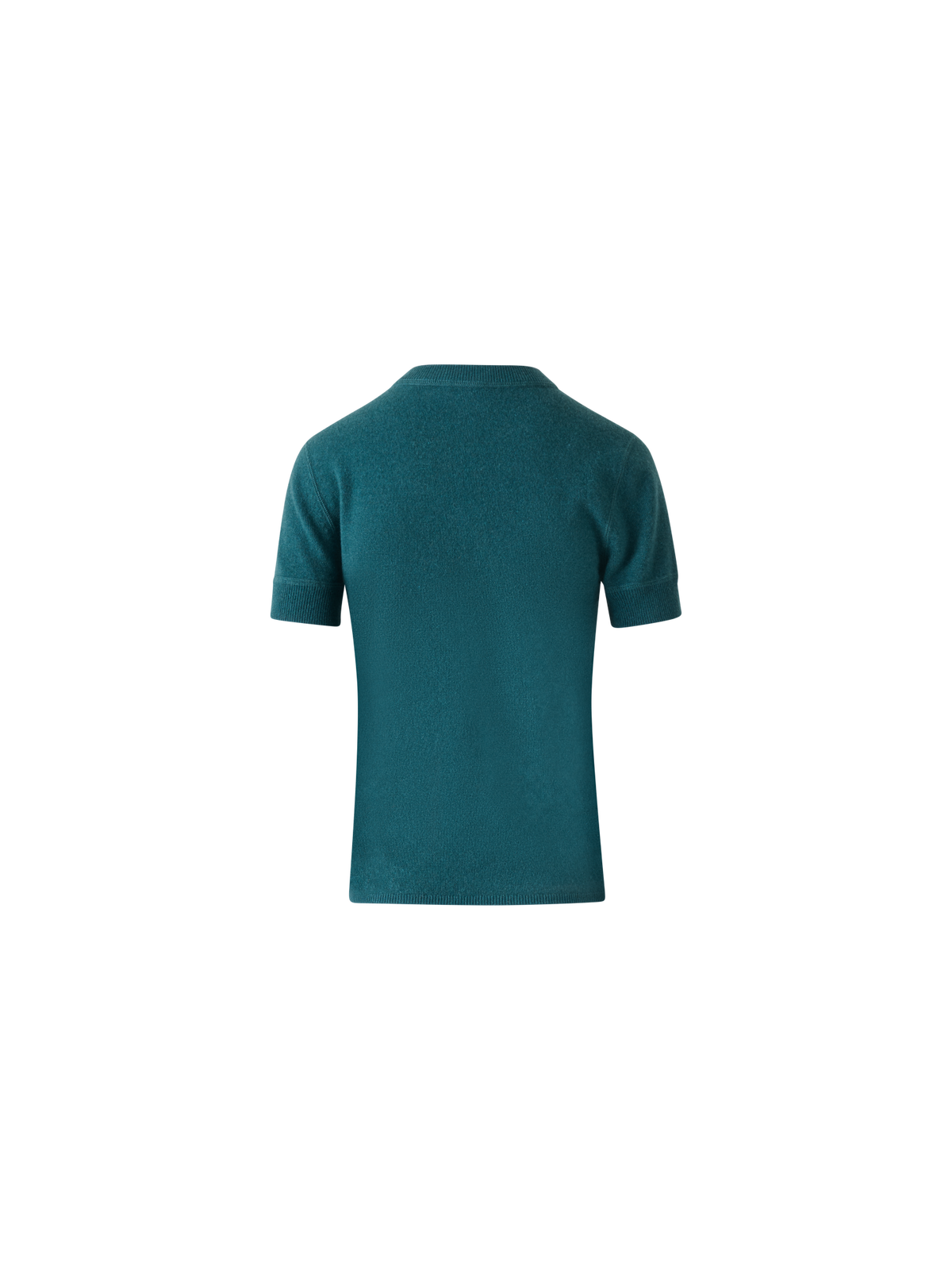 Designer Short Sleeve Pure Cashmere Knit Sweater - green