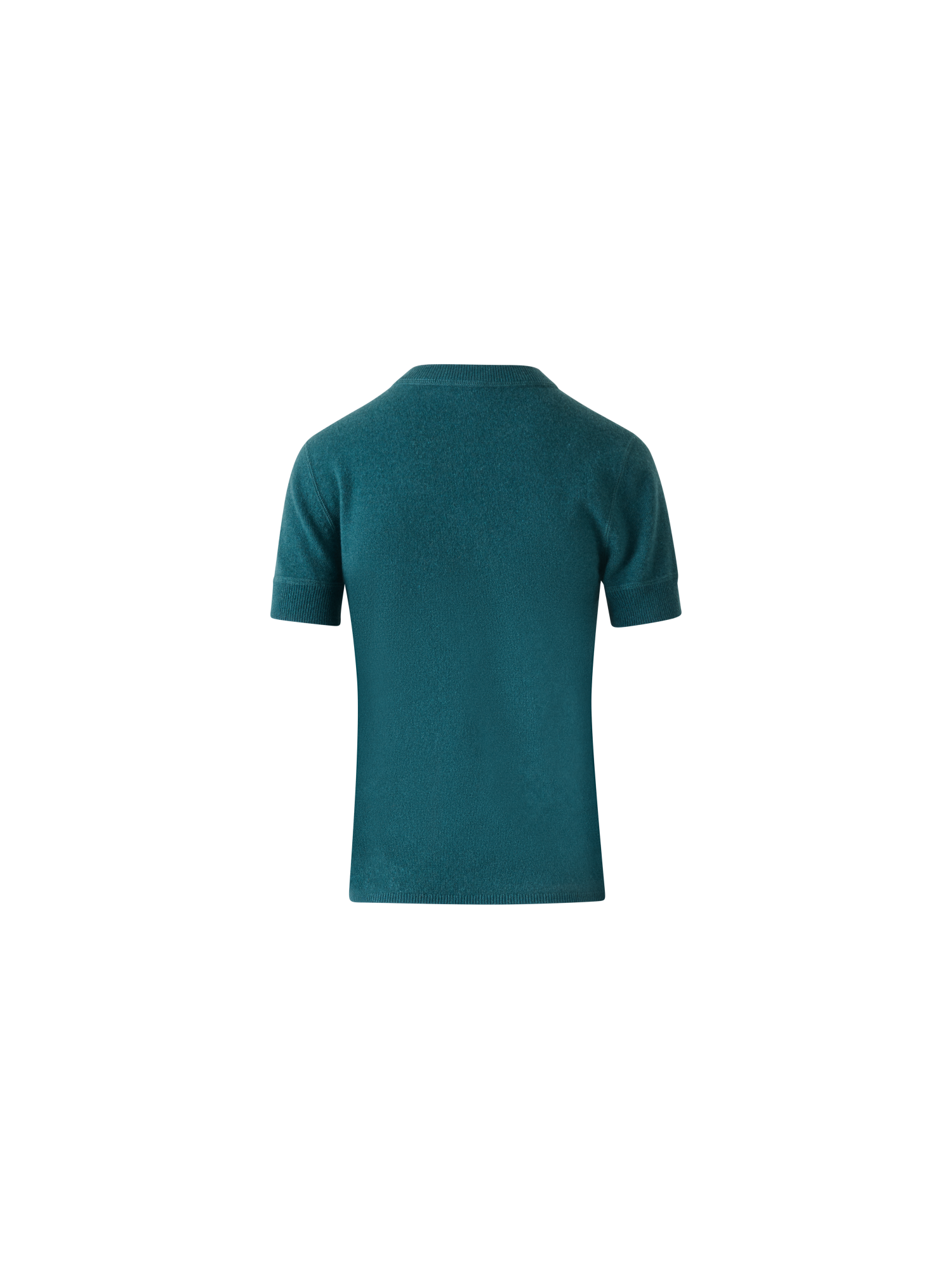 Designer Short Sleeve Pure Cashmere Knit Sweater - green