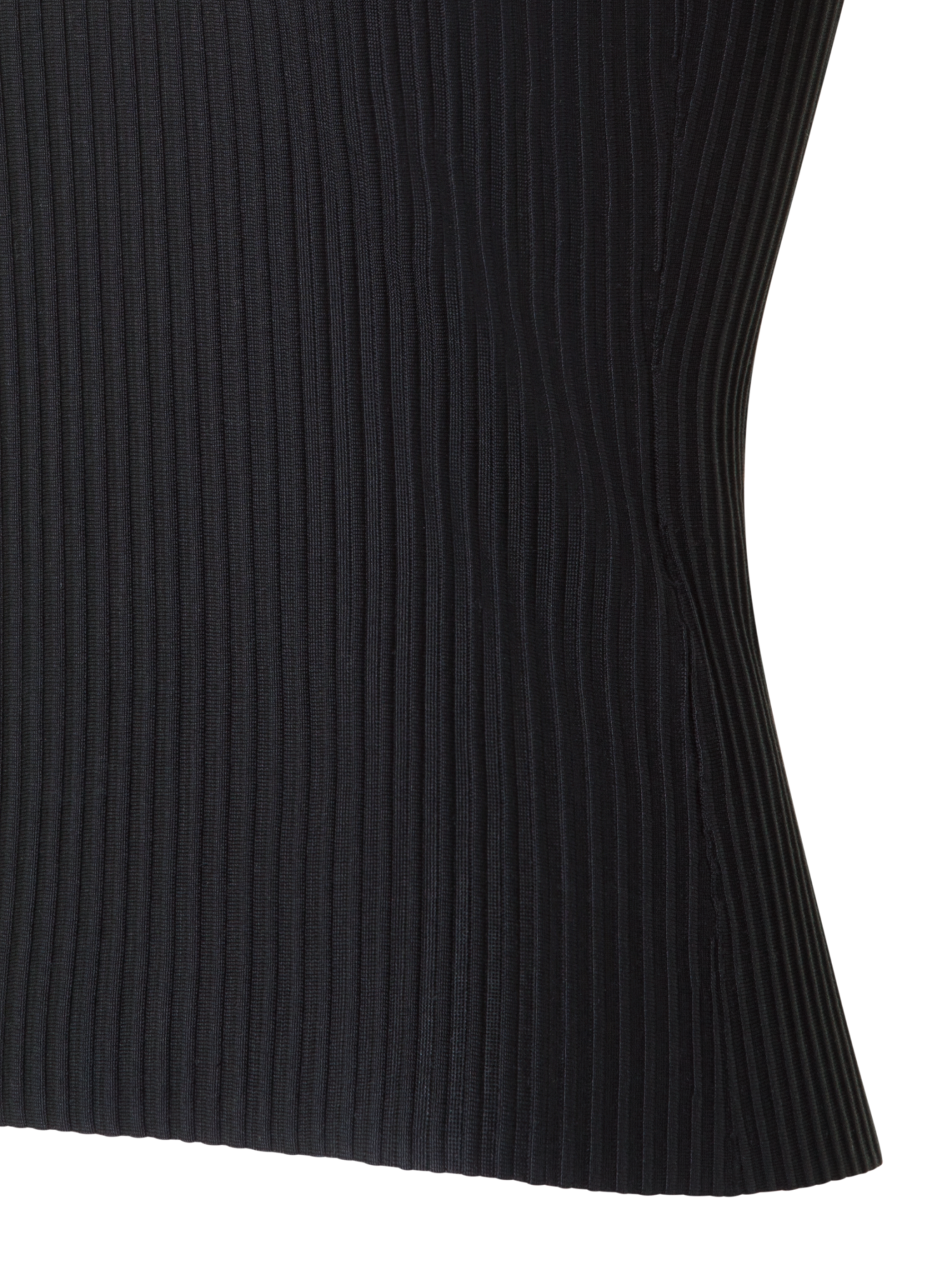 Designer Sleeveless Silk Cotton Top with Sheer Shoulder - black - neutral