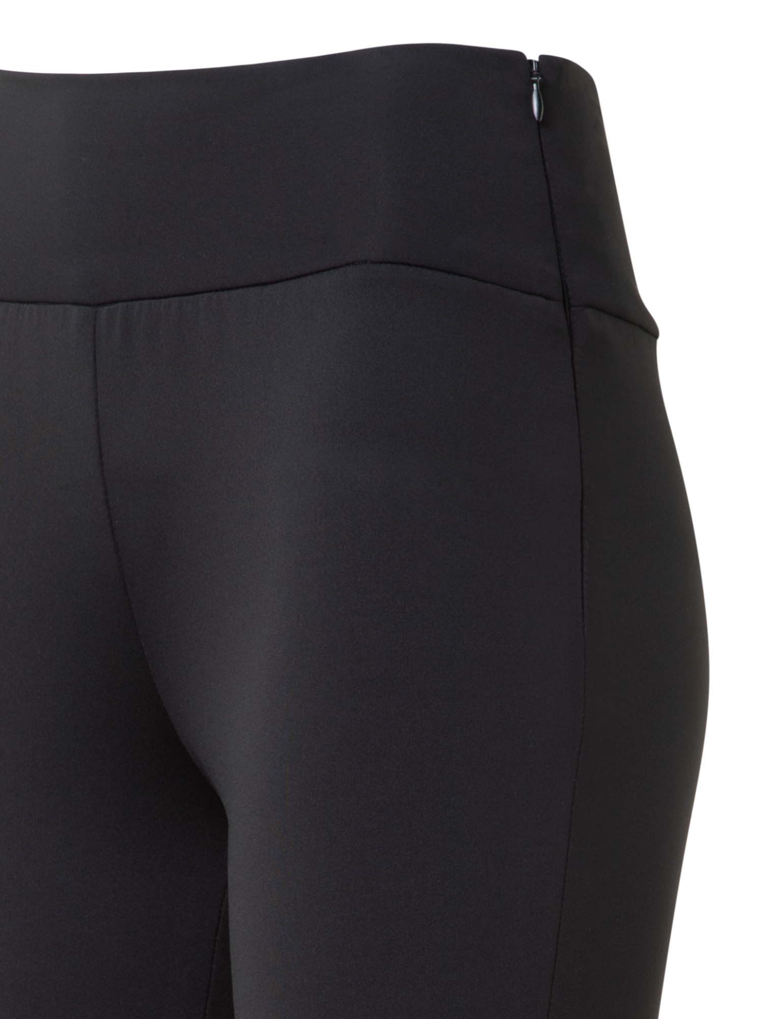 Designer Wool Jersey Leggings with XL Waistband - black - neutral