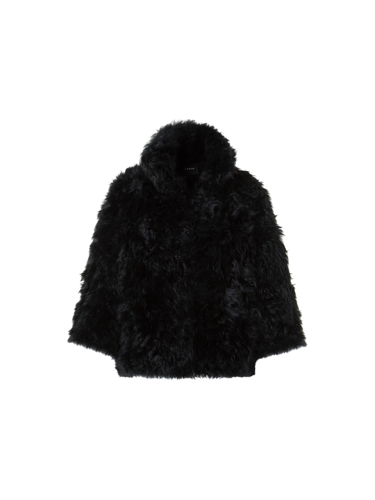 Designer Boxy Bracelet Sleeve Shearling Jacket - black - neutral