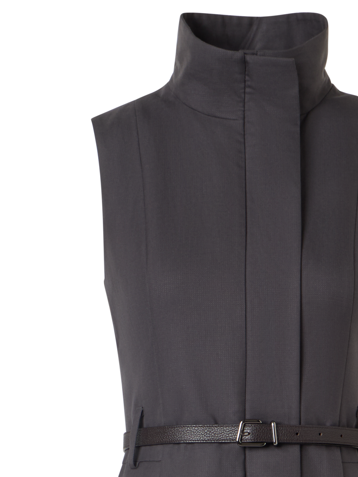 Designer Cotton Midi Dress With Drawstrings - brown