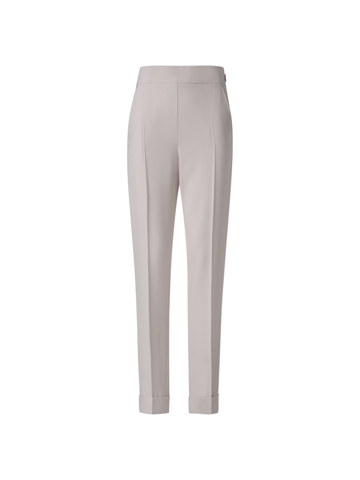 Designer Tapered Crêpe Pants with Elastic Back - neutral - grey - beige