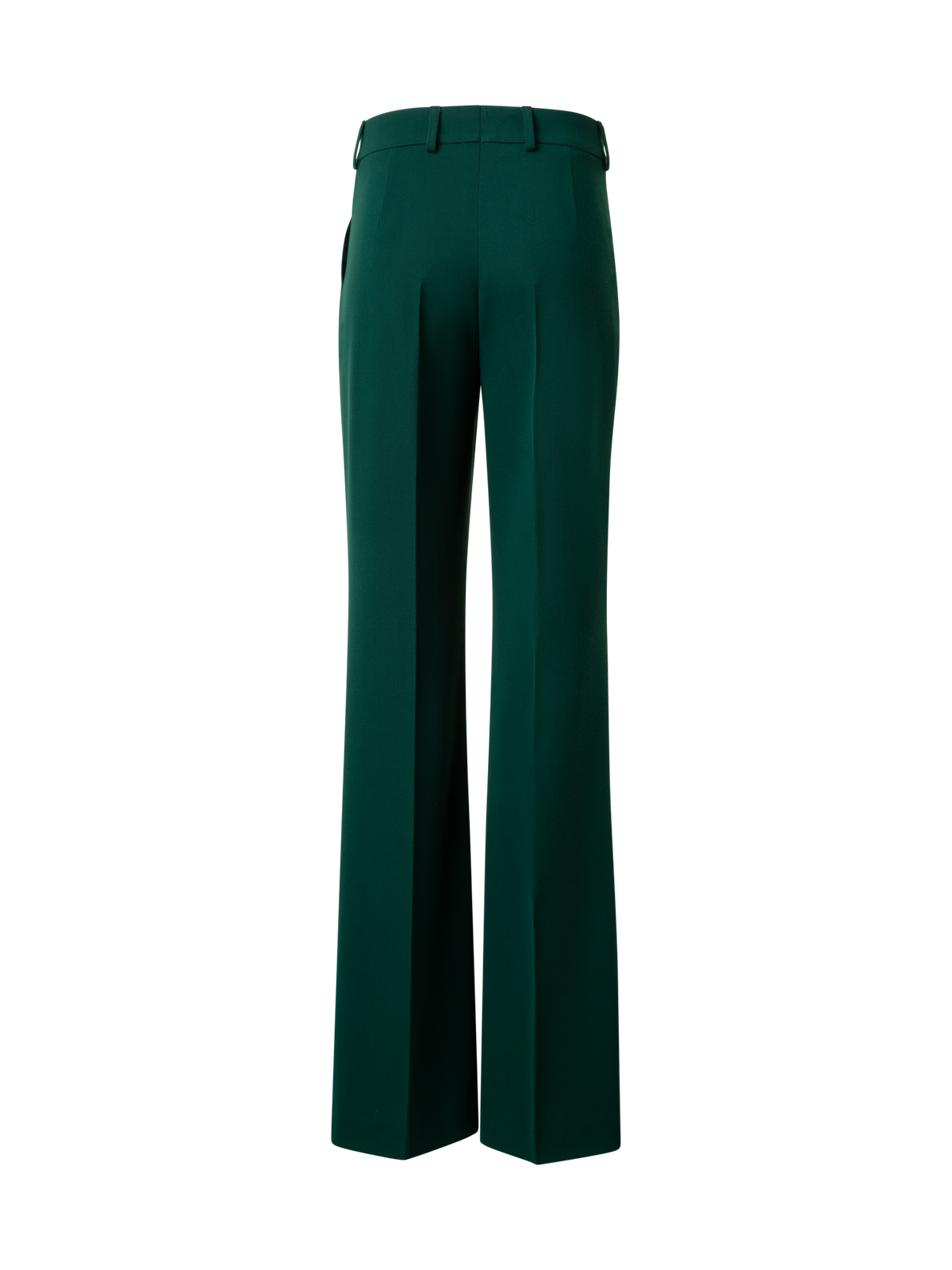 Designer Wide Straight Wool Pants - green