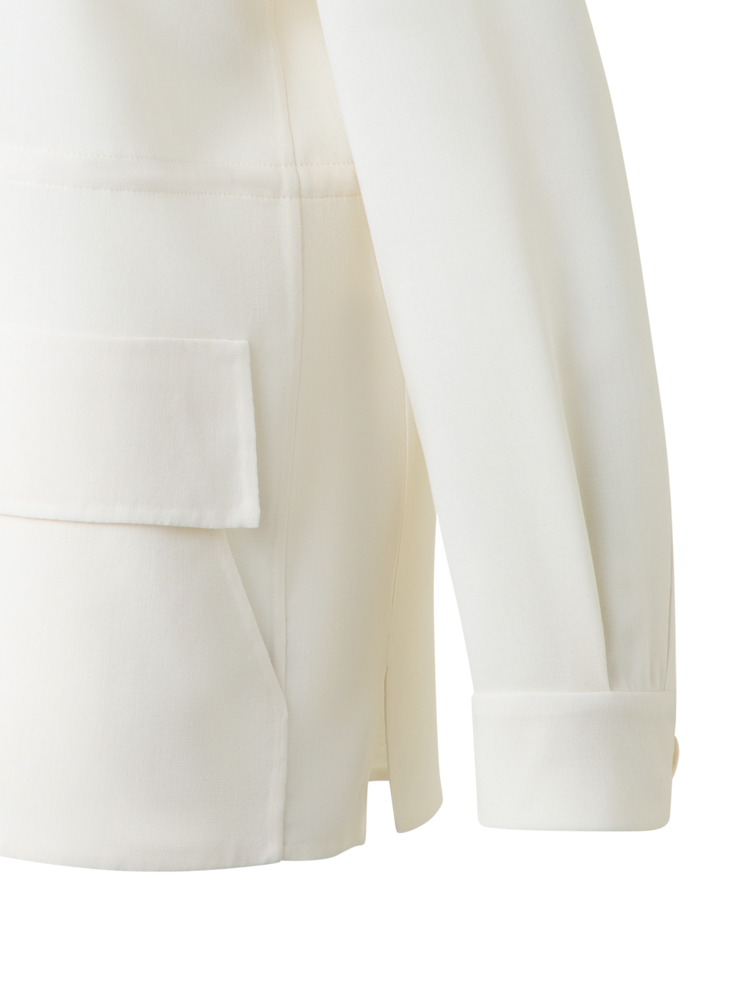 Designer Oversize Shirt Jacket in Wool Double-Face - neutral - ecru - white