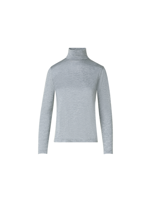Designer Turtleneck Shirt from Cashmere Silk - grey