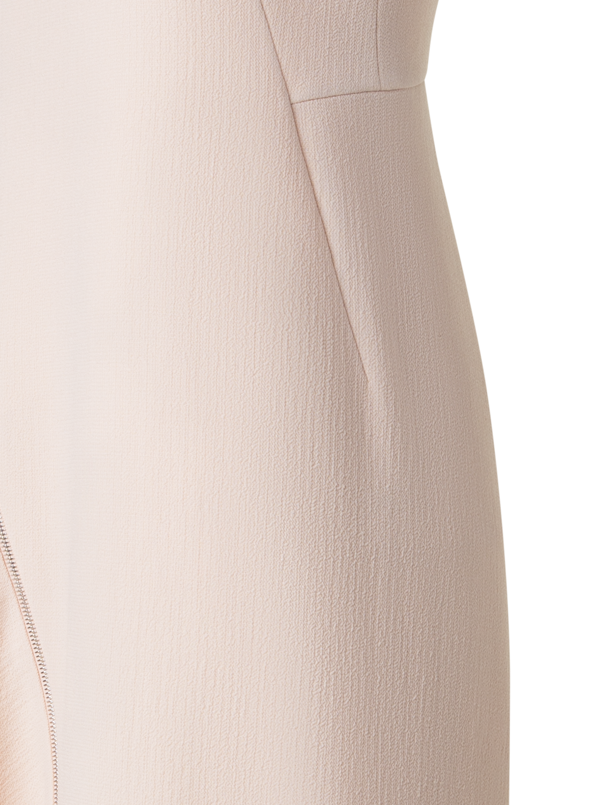 Designer Asymmetrical Flared Dress in Wool Double-Face - pastel - pink