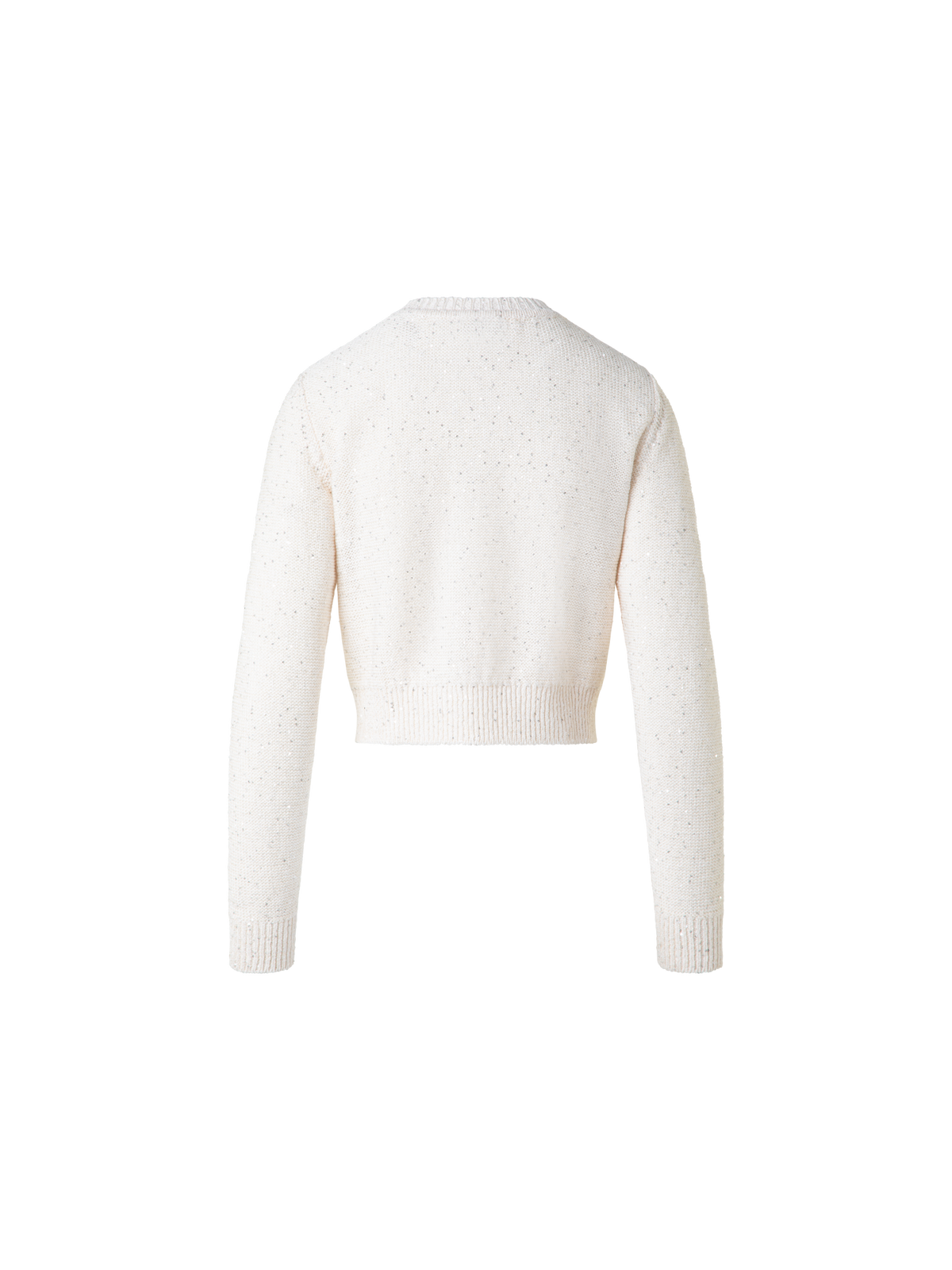 Designer Cardigan in Linen Cotton with Micro Sequins - beige