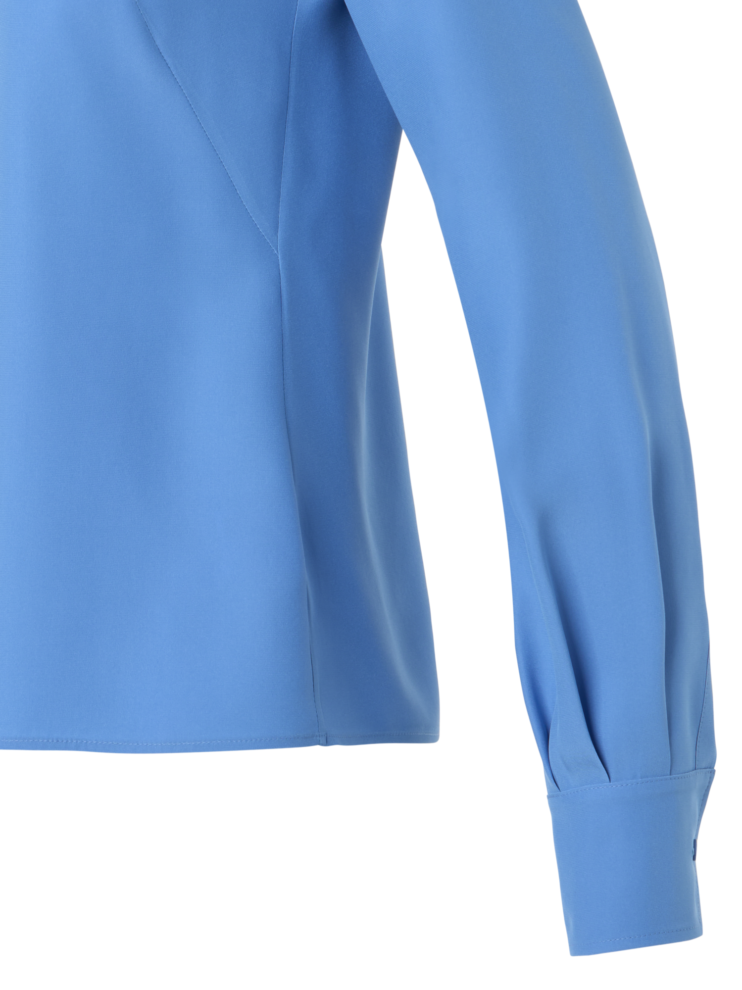 Designer Silk Crêpe Tunic Blouse - blue