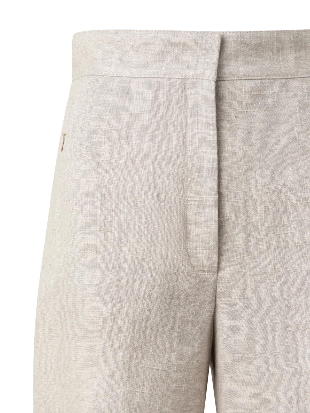 Designer Washed Raw Linen Shorts - neutral - pastel - beige