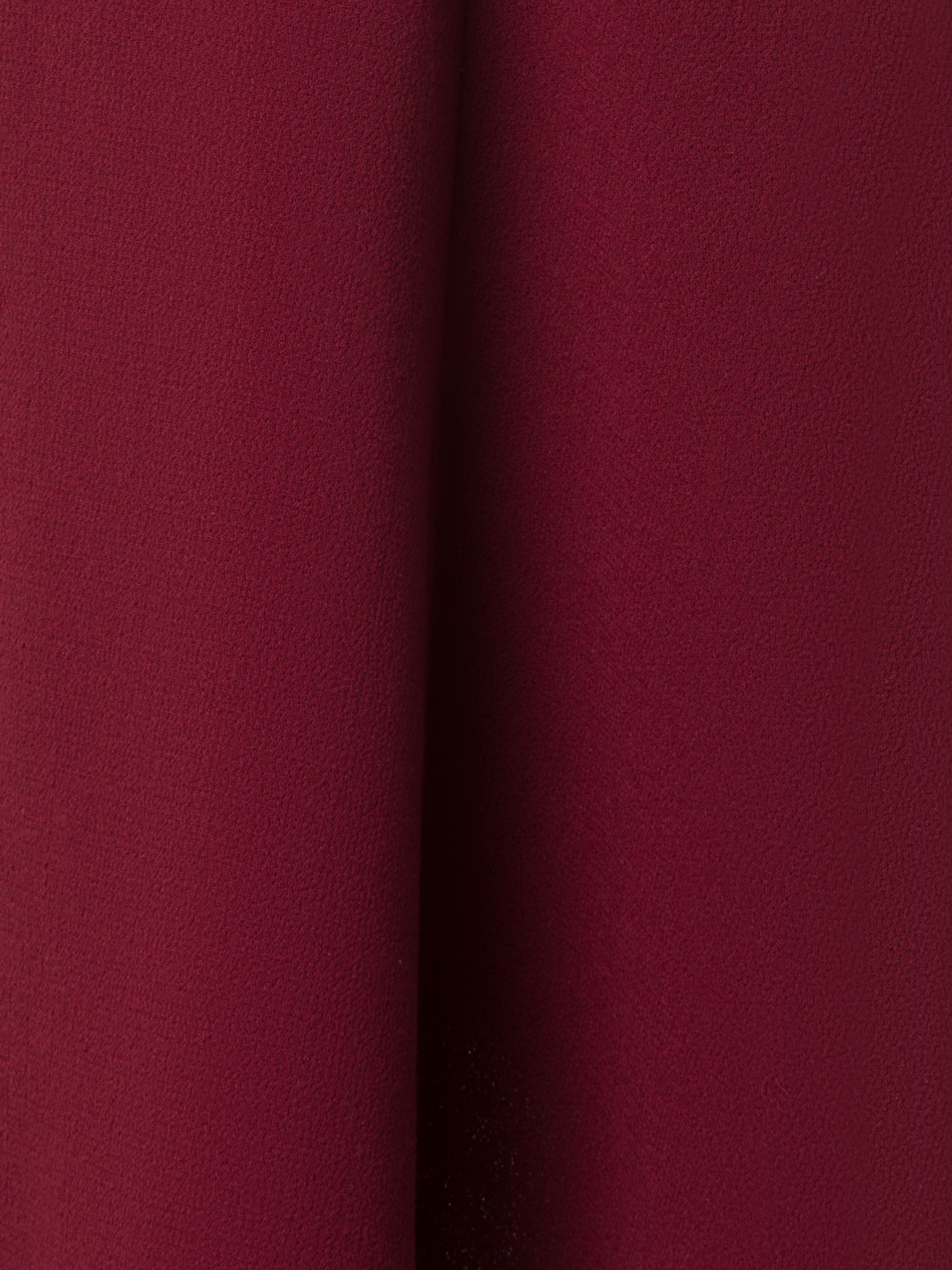 Designer Asymmetrical Flared Dress in Wool Double-Face - red