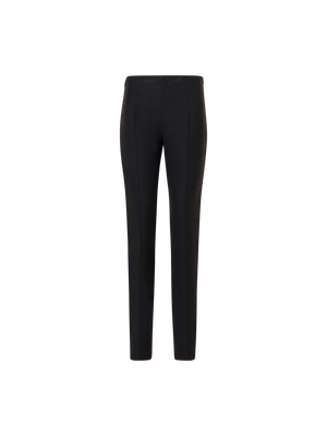Designer Slim Leg Wool Flannel Pants - grey