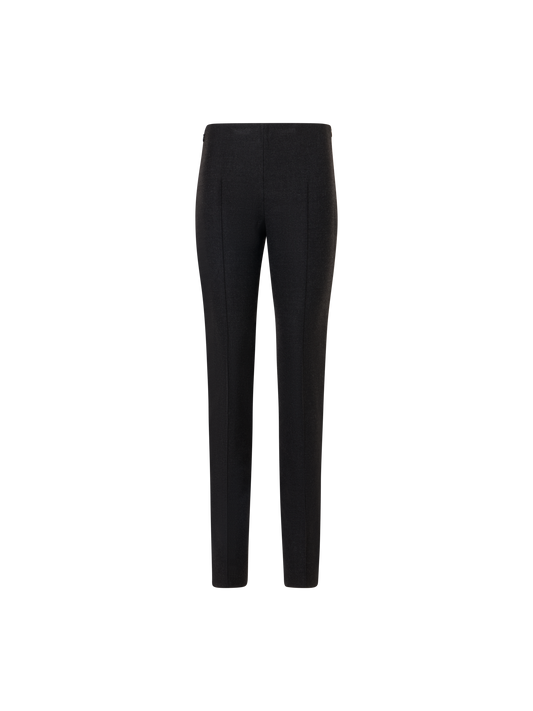 Designer Slim Leg Wool Flannel Pants - grey